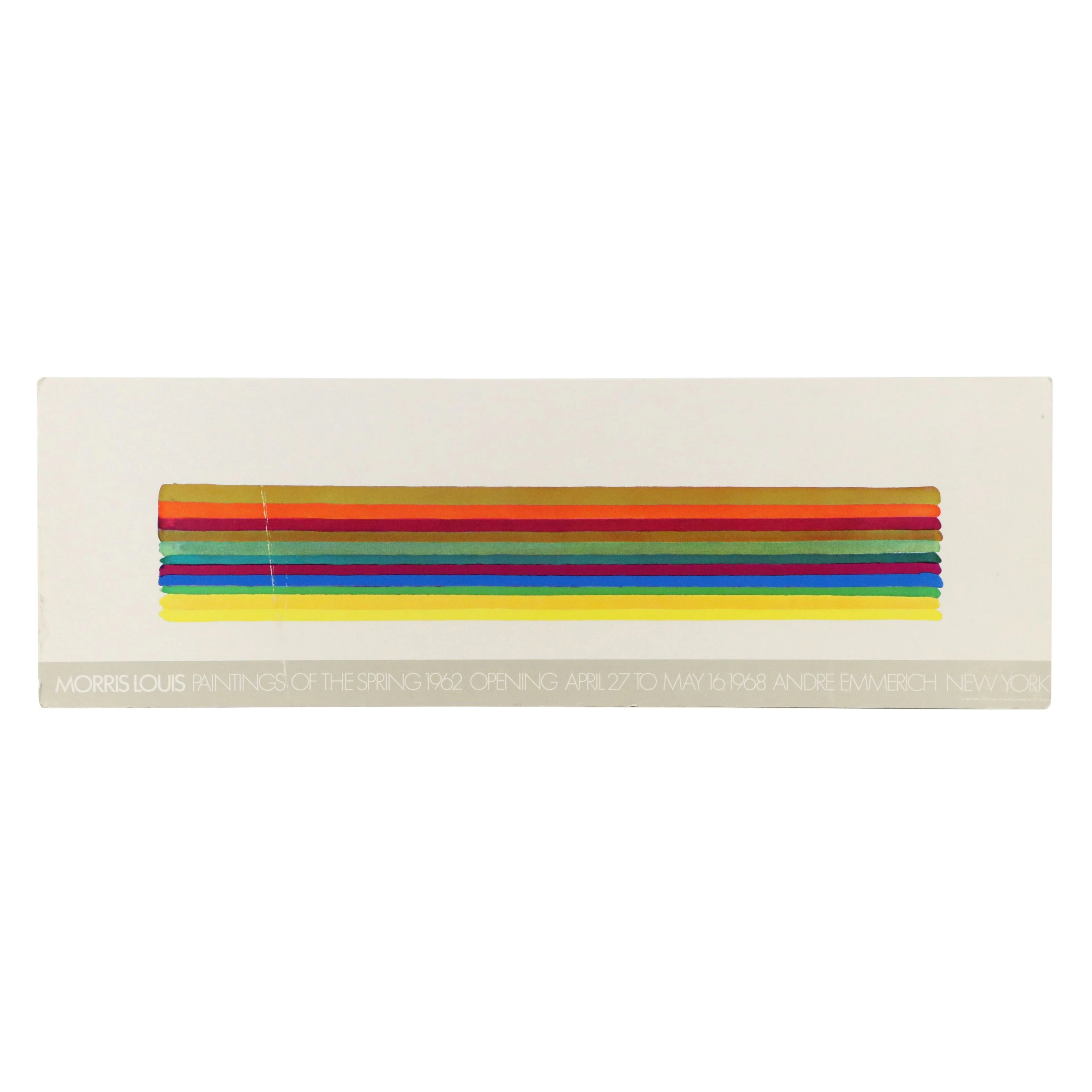 Offset Lithograph Exhibition Poster After Morris Louis, Circa 1978