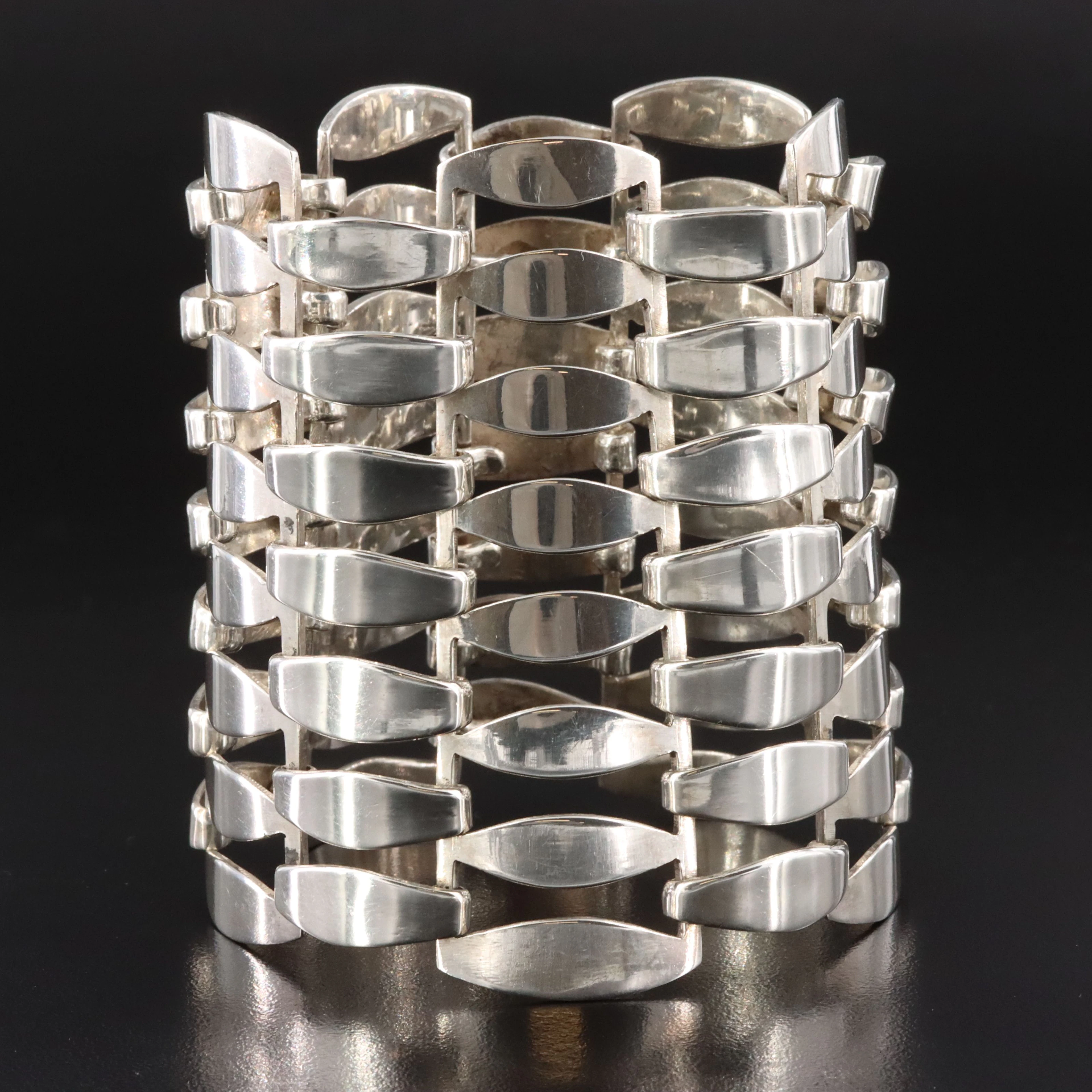 Frederick Walter Davis Sterling Panther Chain Bracelet