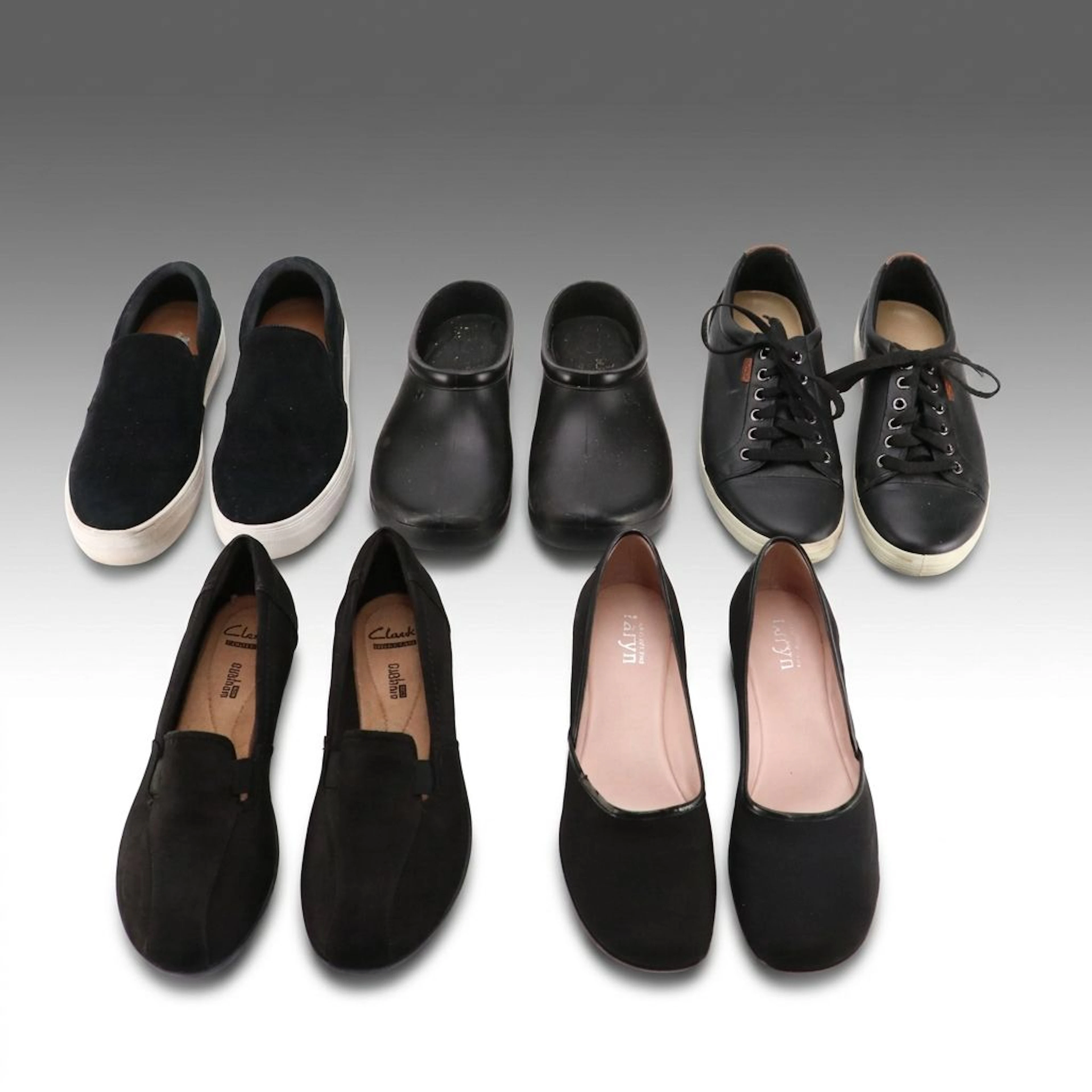Steve Madden and Ecco Sneakers, Clarks and Taryn Rose Wedge Slip Ons with More