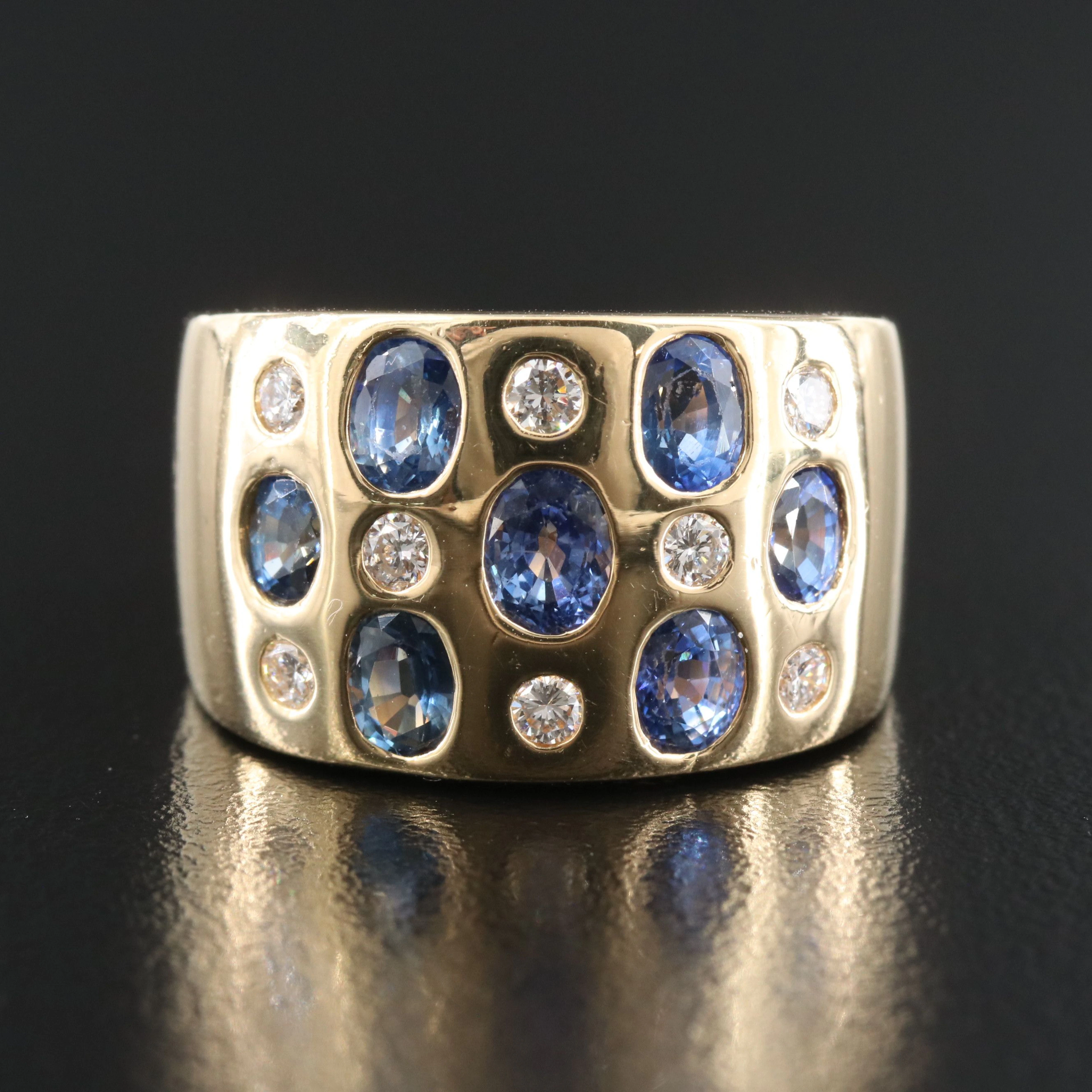 18K Sapphire and Diamond Ring