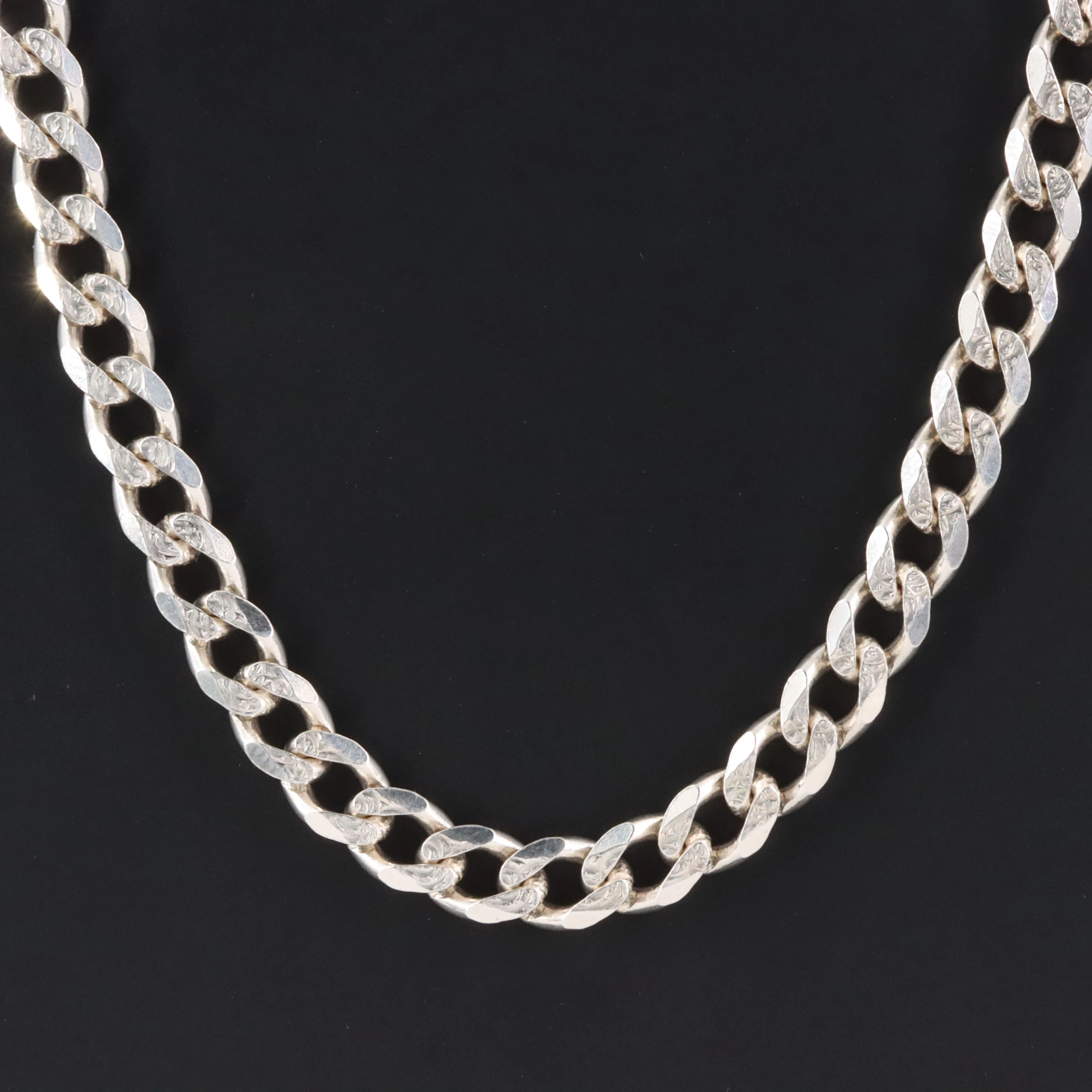 Italian Sterling Curb Chain Necklace