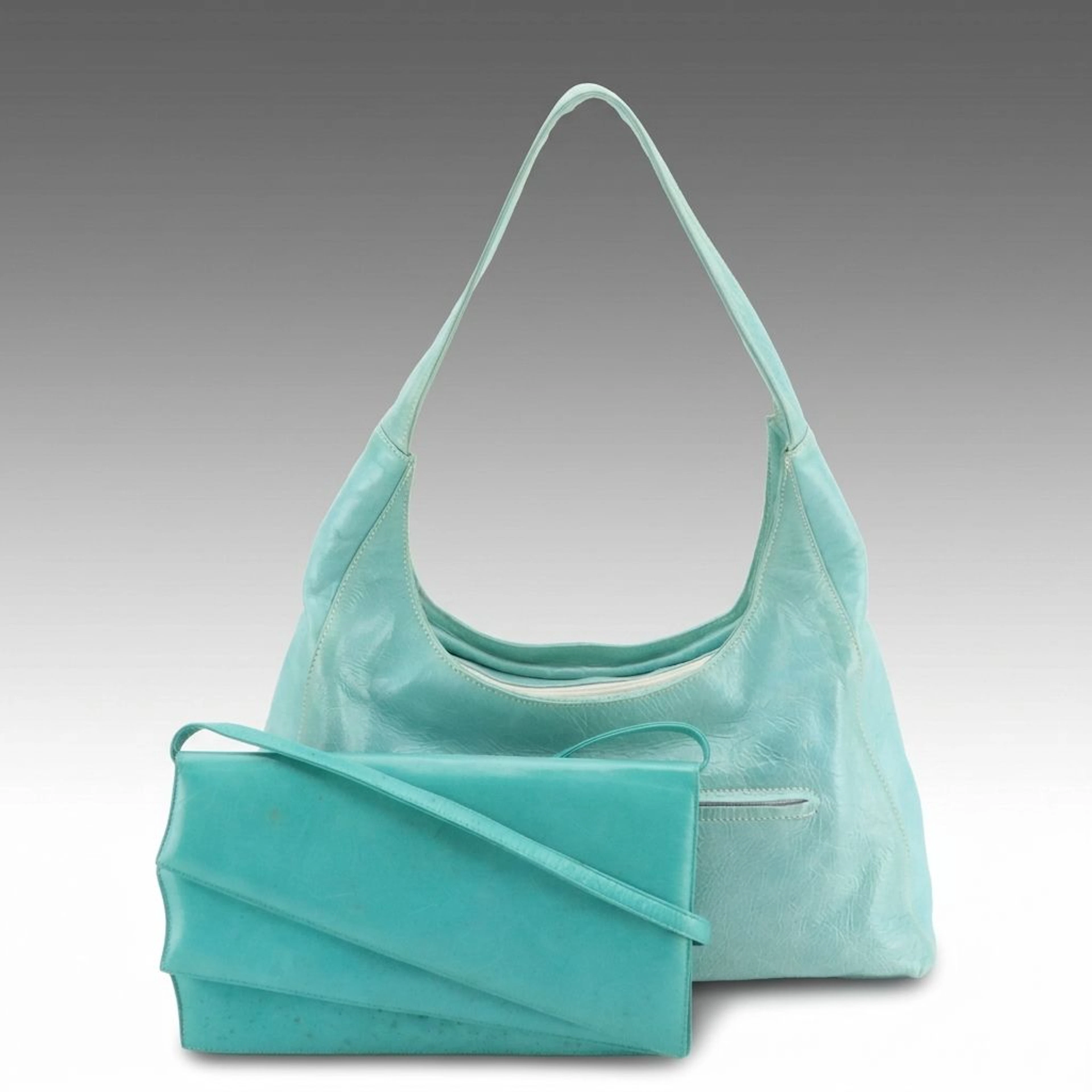 Arcadia Hobo Shoulder Bag and Charles Jourdan Crossbody Bag in Teal