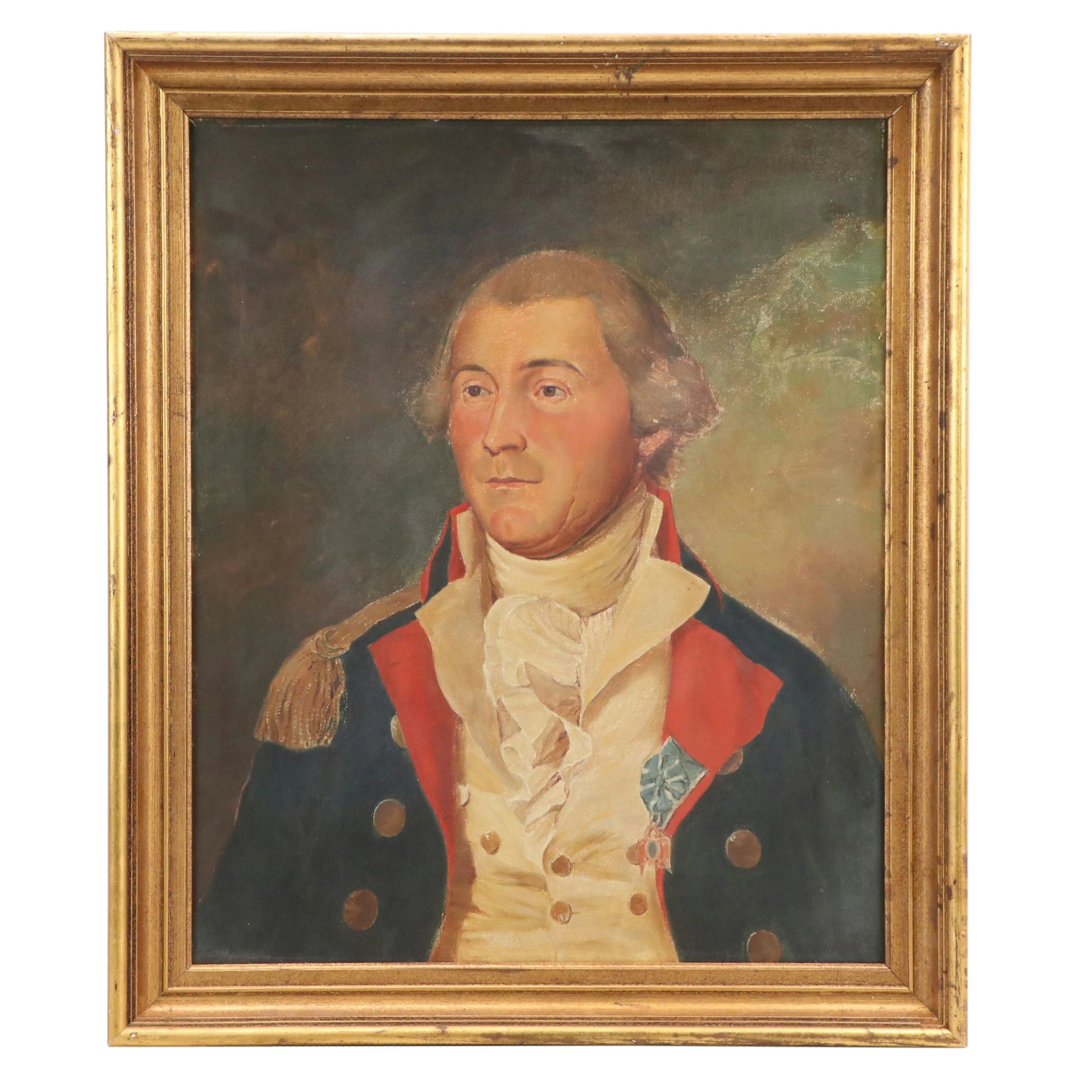William Wirtz Oil Portrait "Major Joseph Howell" After Charles Peale, 1932