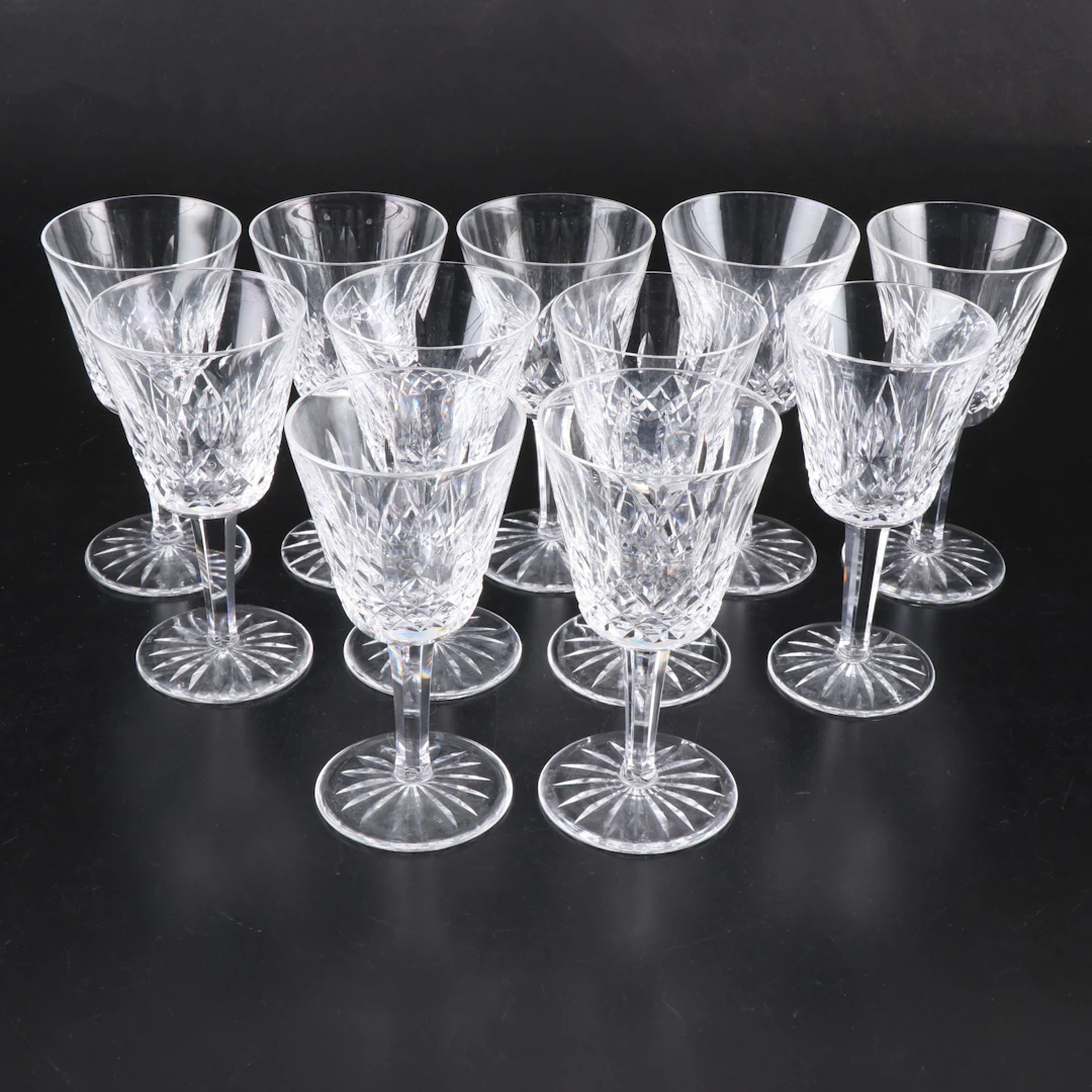Waterford "Lismore" Crystal Claret Wine Glasses