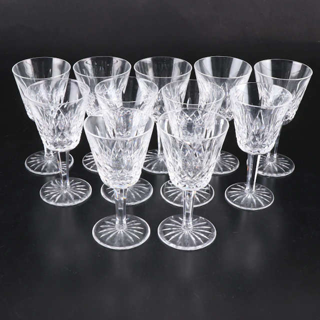 Waterford "Lismore" Crystal Claret Wine Glasses