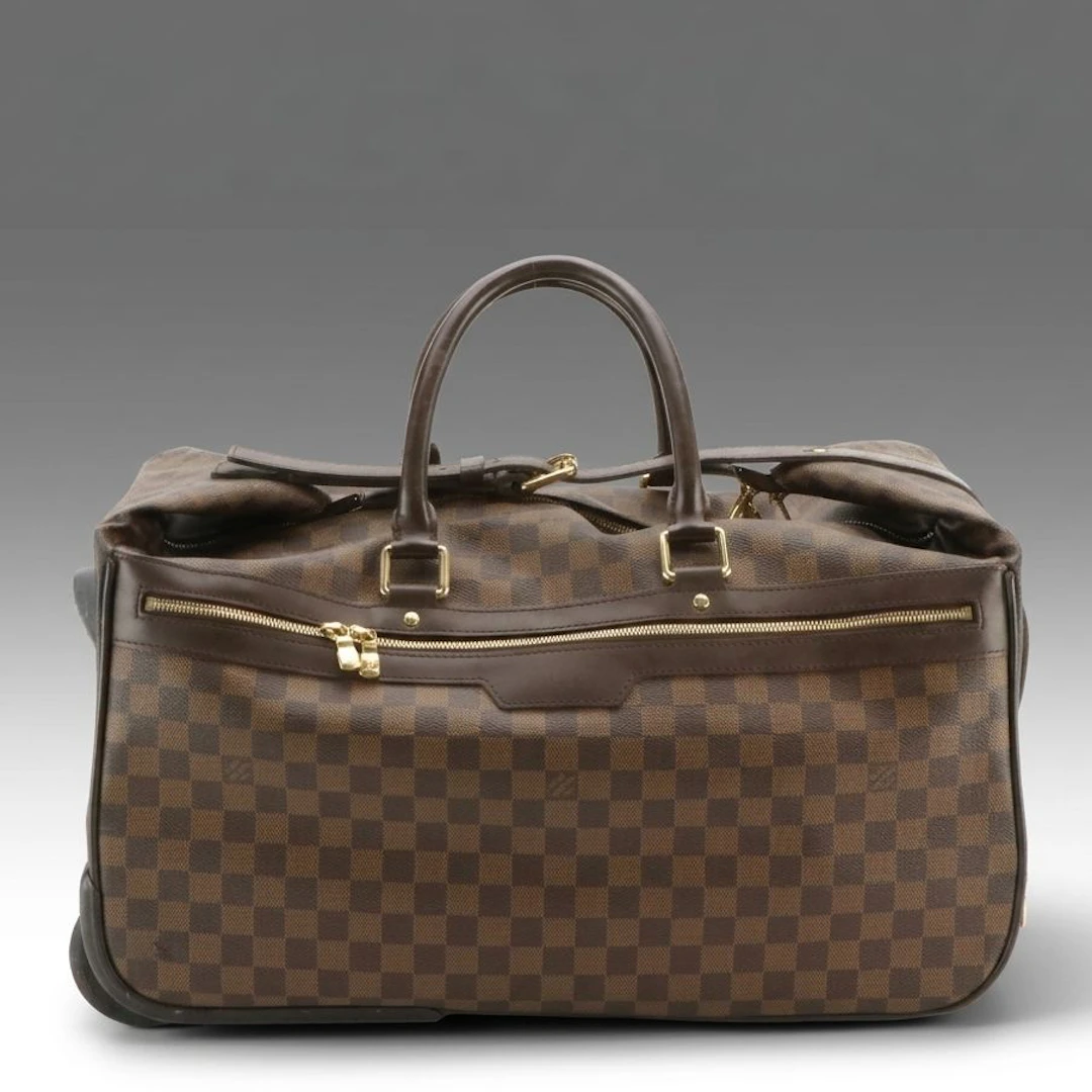 Louis Vuitton Eole 50 Wheeled Duffel Bag in Damier Ebene Canvas & Leather Trim