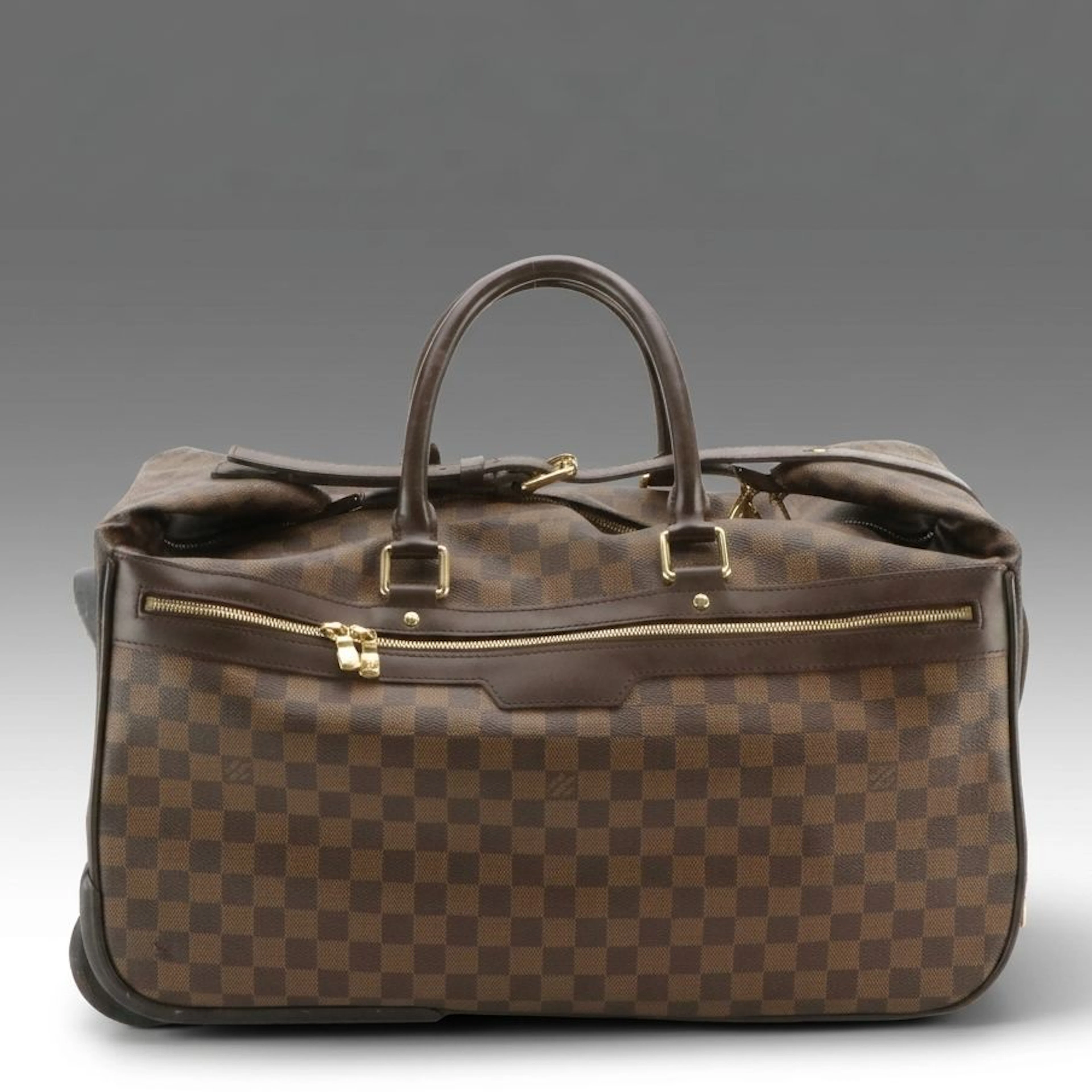 Louis Vuitton Eole 50 Wheeled Duffel Bag in Damier Ebene Canvas & Leather Trim