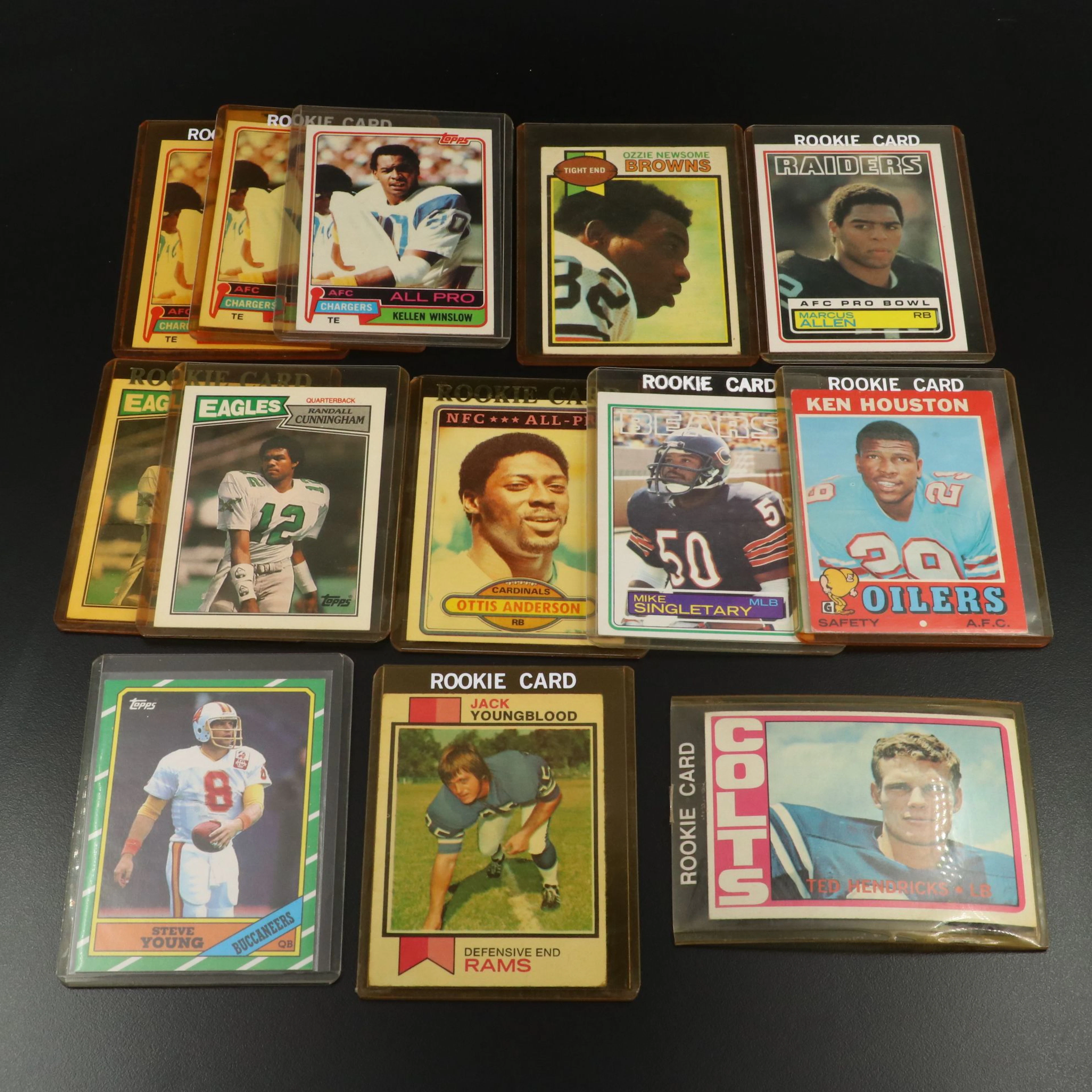 Steve Young, Randall Cunningham, Marcus Allen, and More Football Rookie Cards