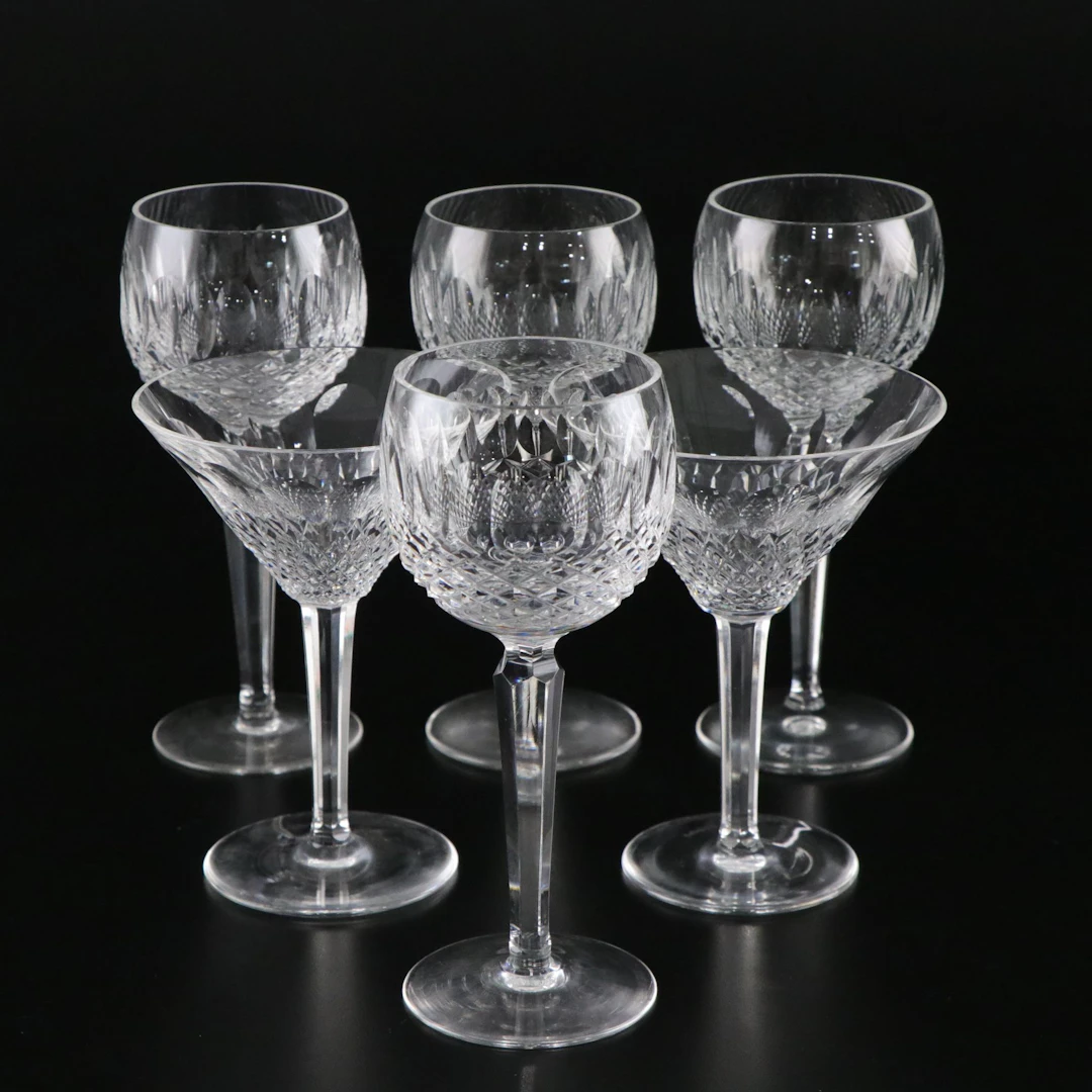 Waterford "Colleen" Wine Glasses and "Lismore" Martini Glasses