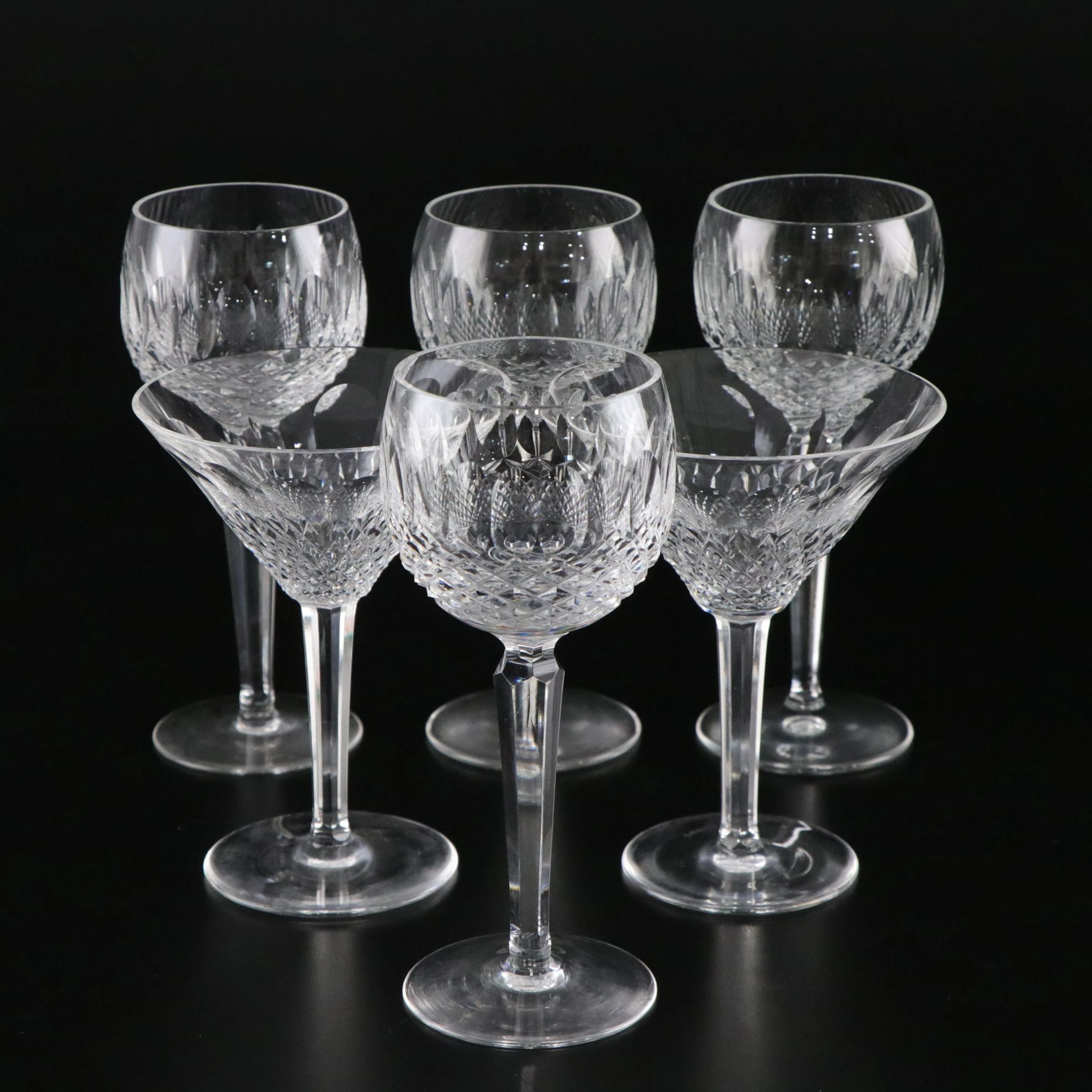 Waterford "Colleen" Wine Glasses and "Lismore" Martini Glasses