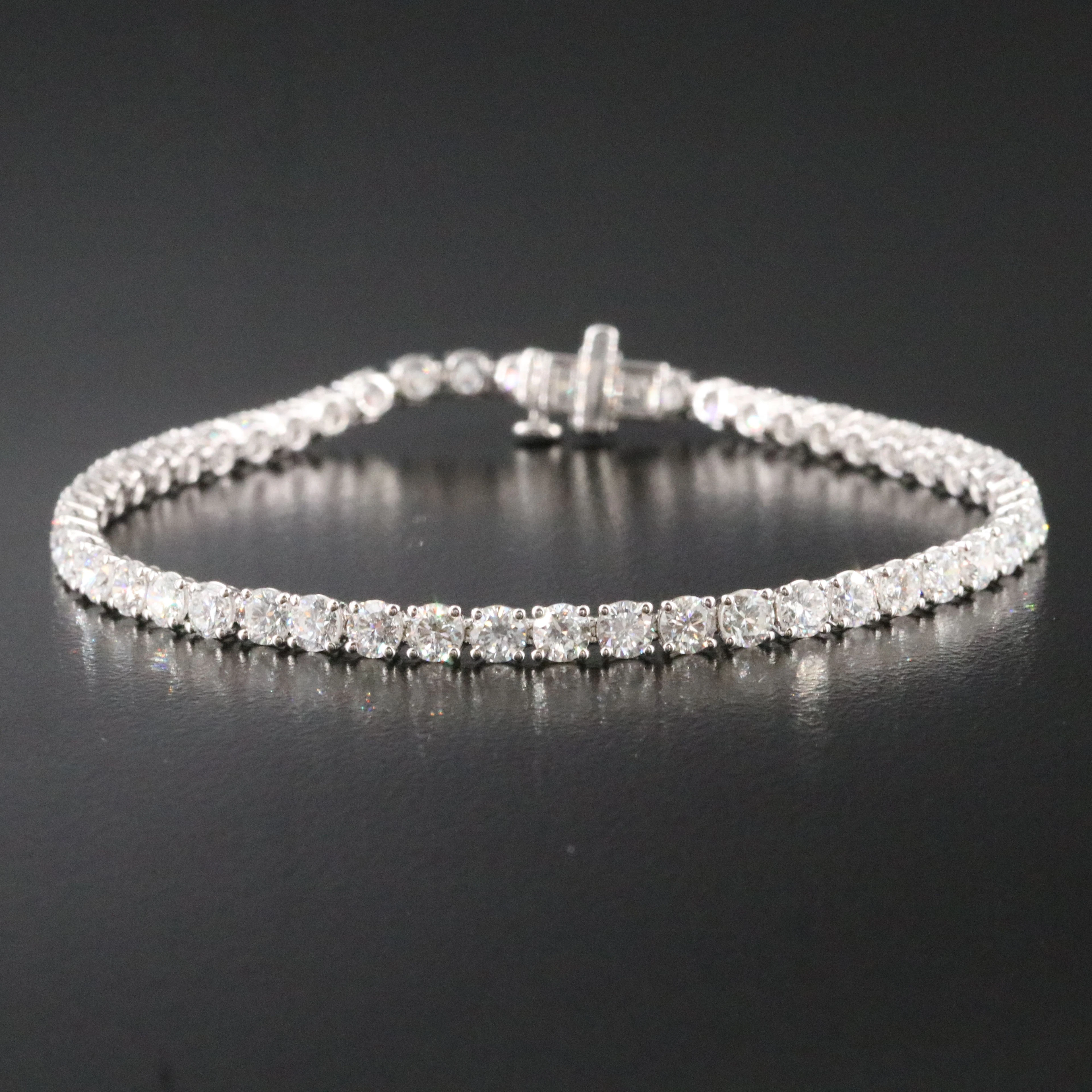 14K 7.31 CTW Lab Grown Diamond Line Bracelet