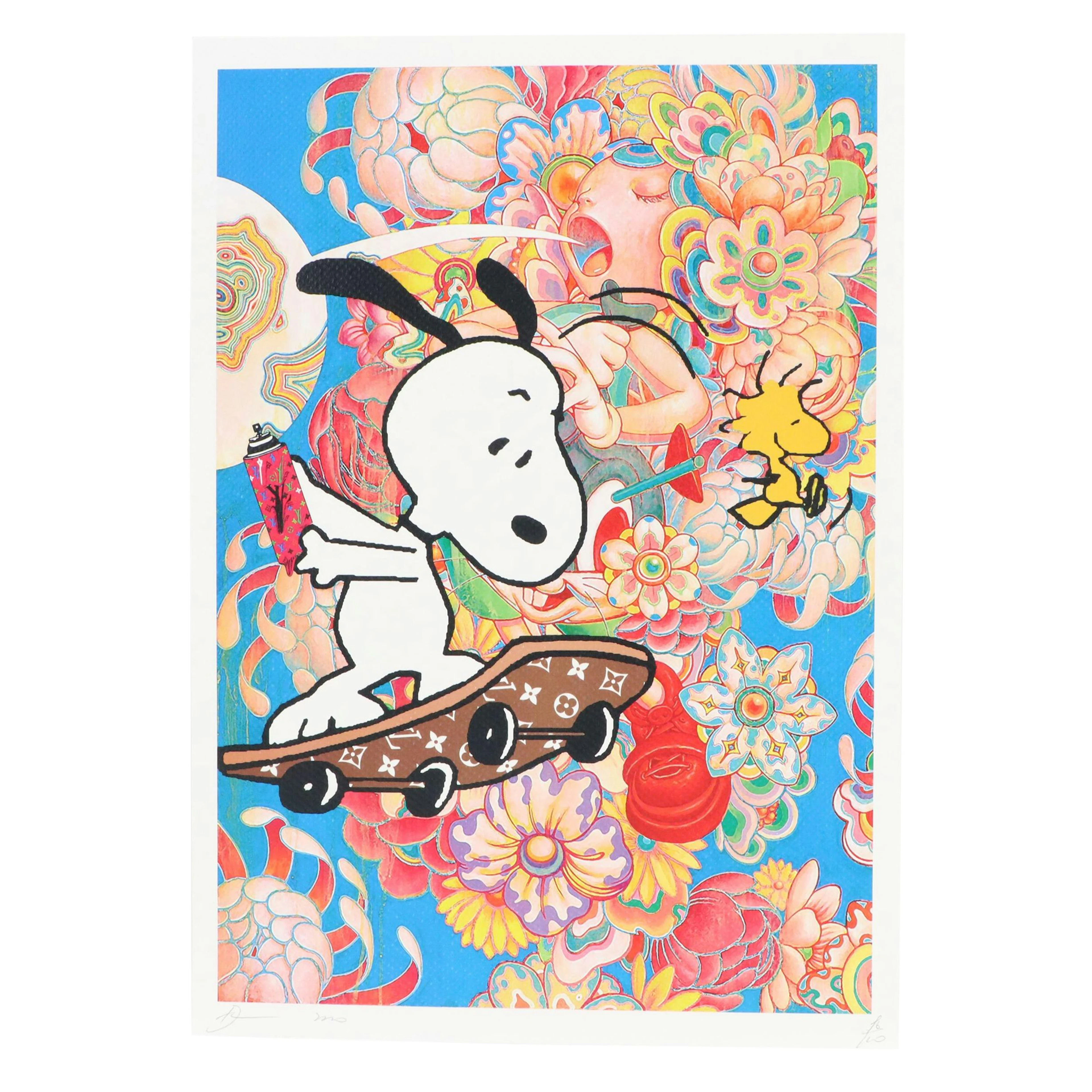 Death NYC Pop Art Graphic Print with Snoopy Skateboarding x Louis Vuitton, 2020