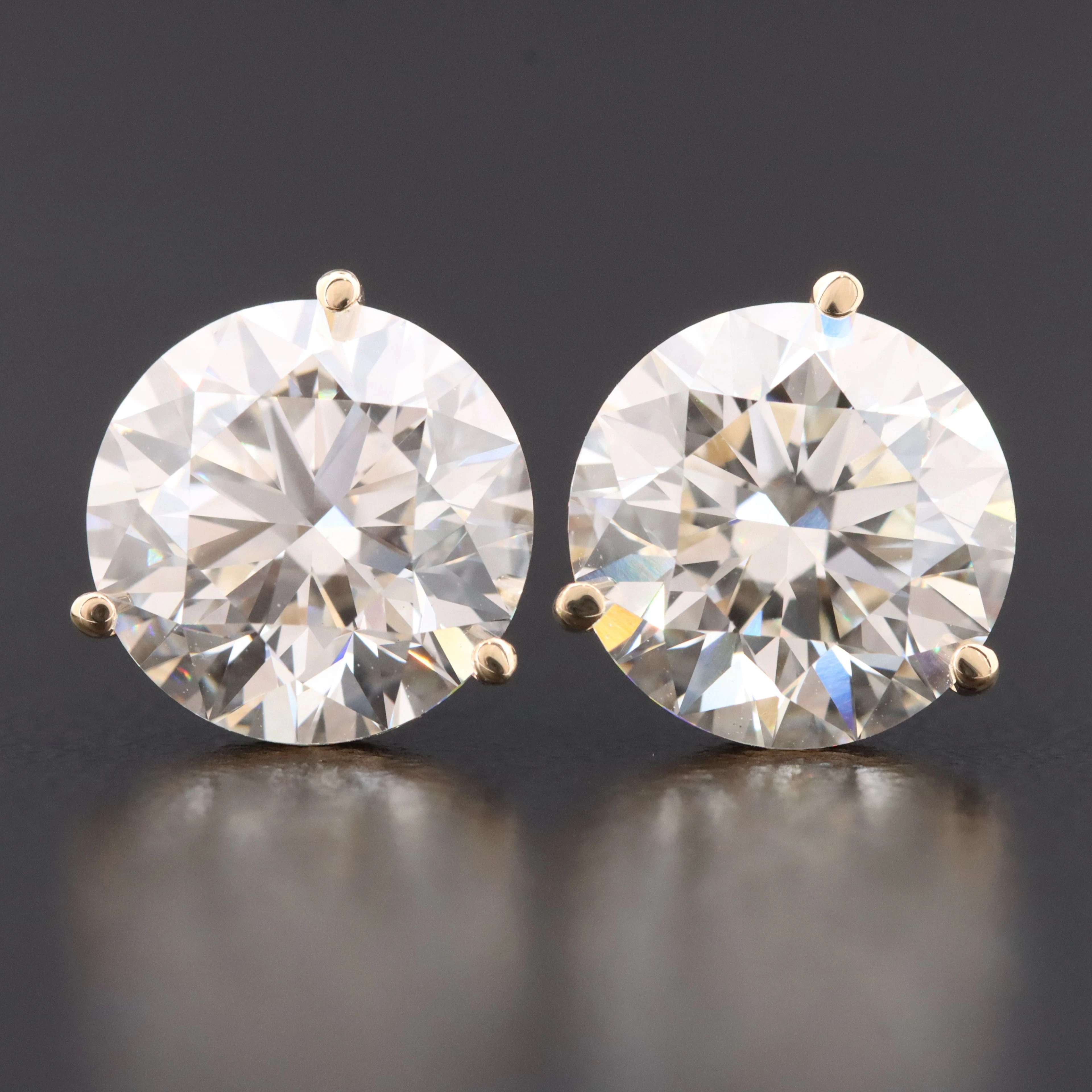 14K 6.01 CTW Lab Grown Diamond Martini Earrings with IGI Reports