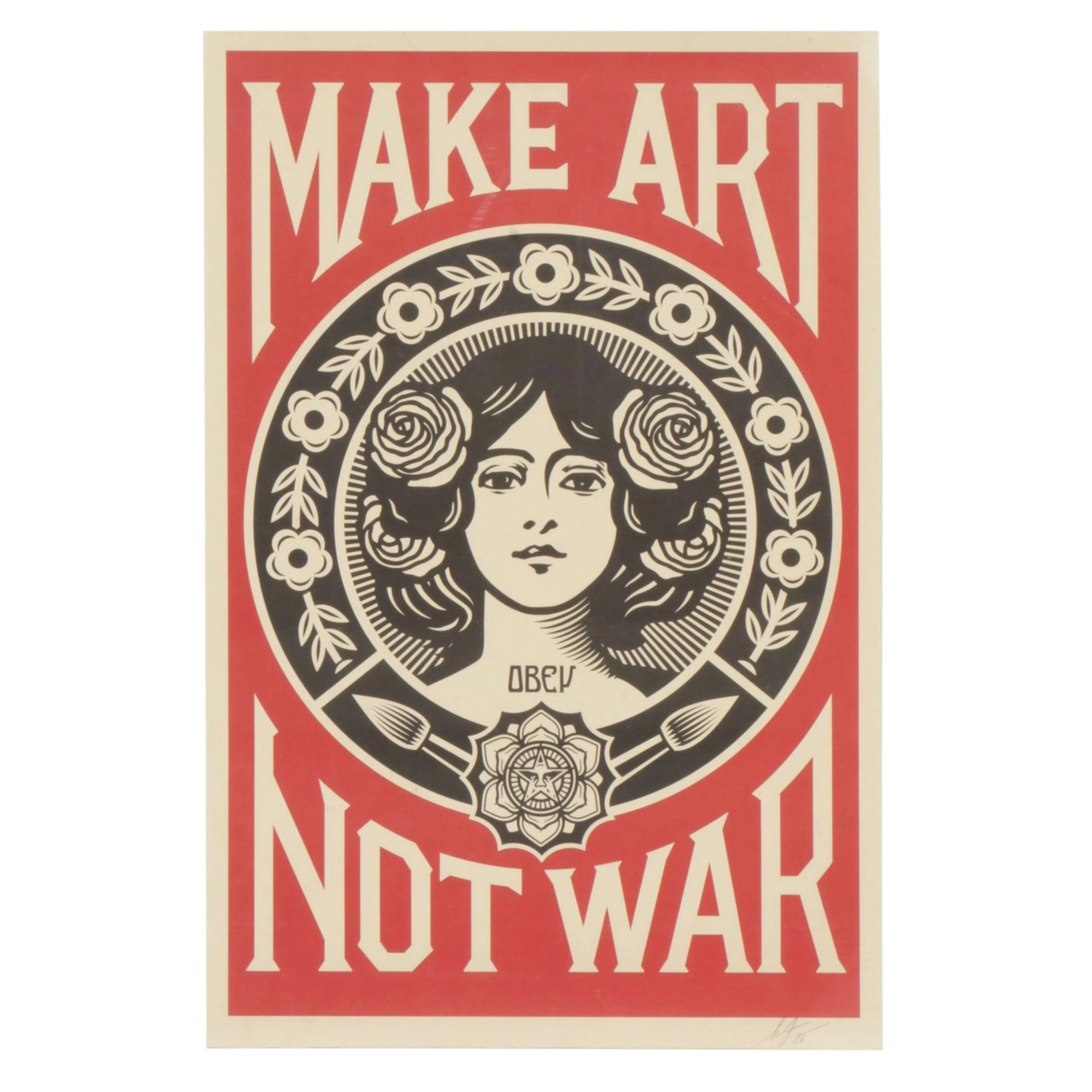 Shepard Fairey "Make Art, Not War" Offset Lithograph, 2026
