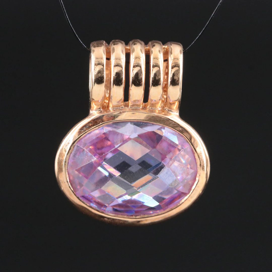Sterling CZ Pendant Slide