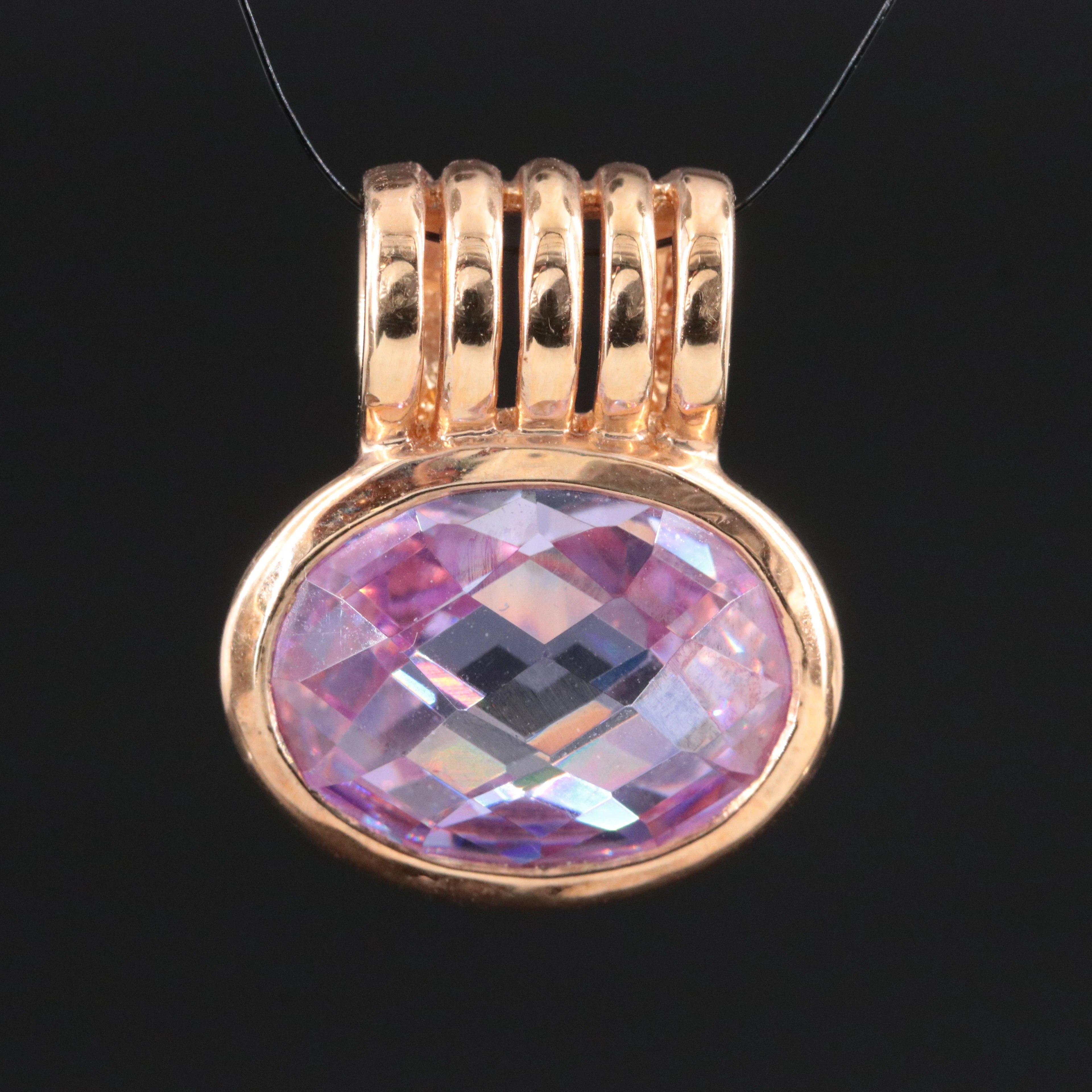 Sterling CZ Pendant Slide