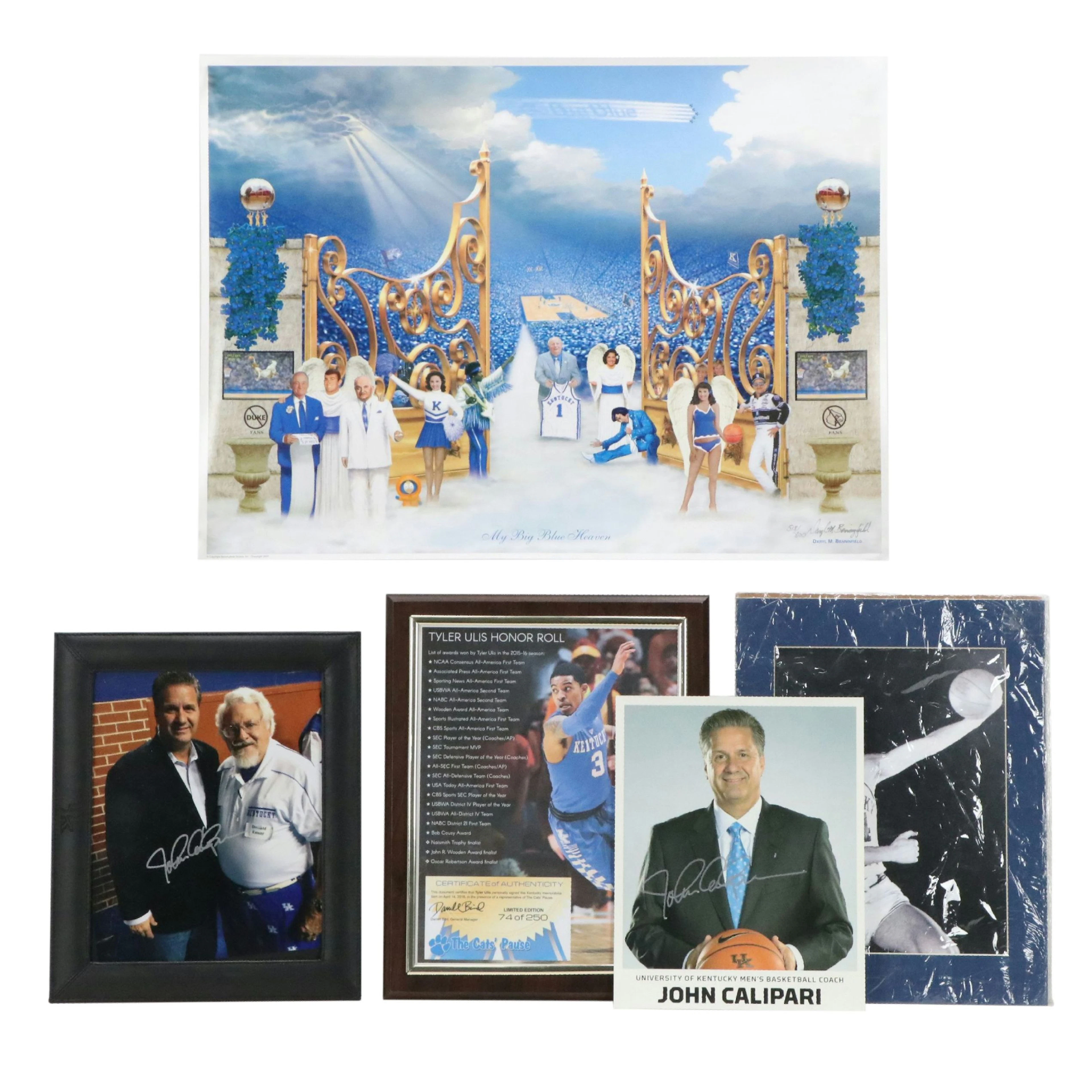 John Calipari Signed with Other University of Kentucky Basketball Prints