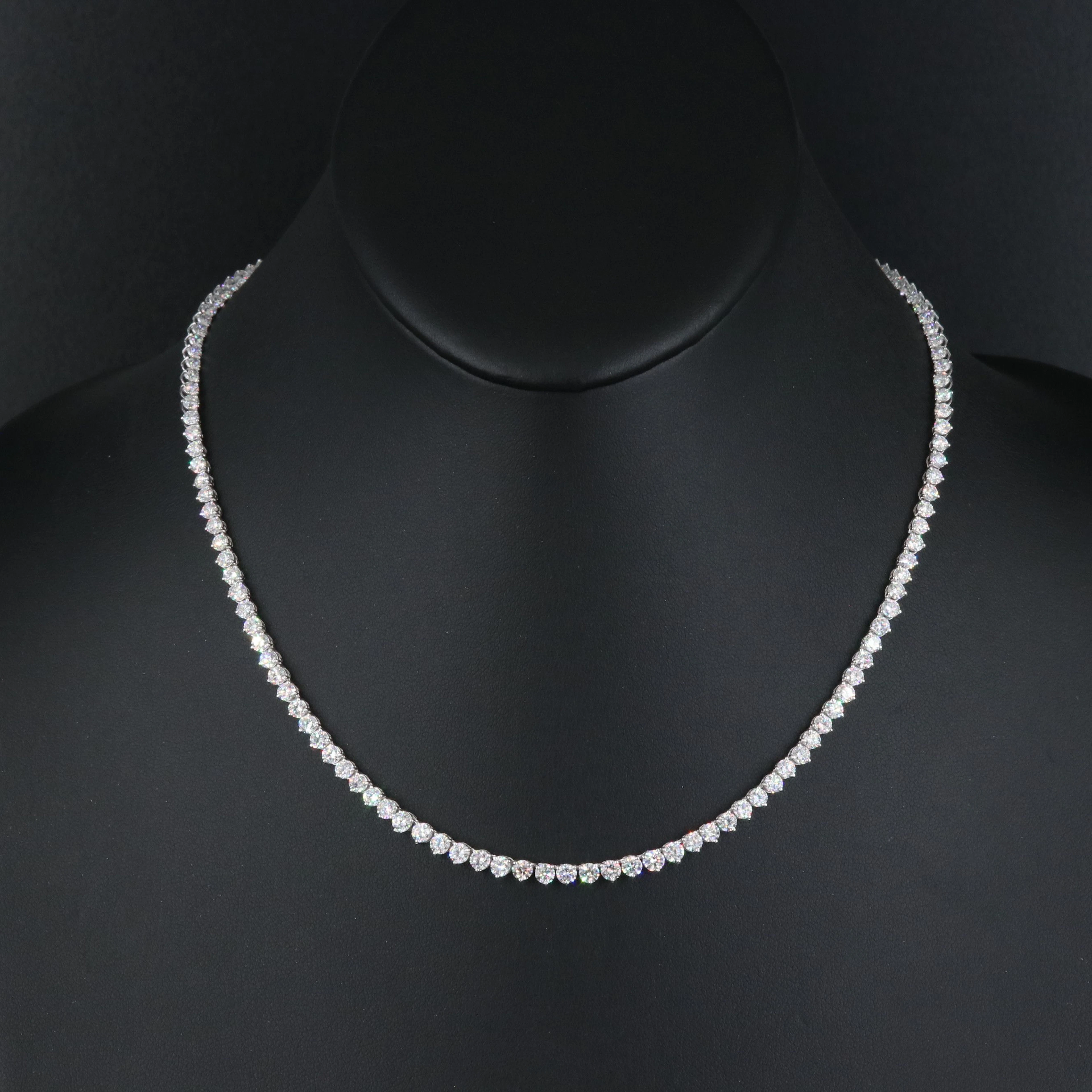 14K 10.82 CTW Lab Grown Diamond Line Necklace