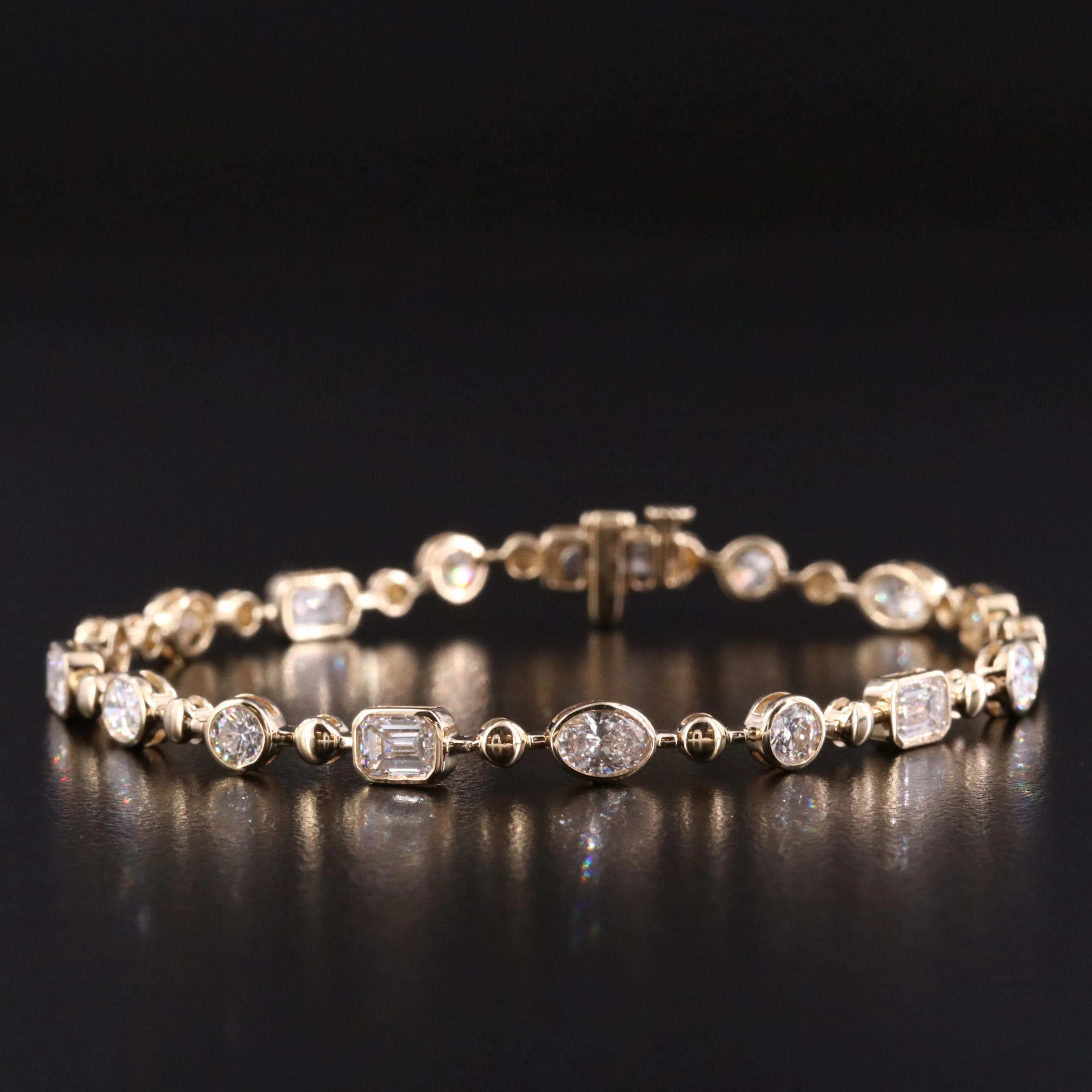 14K 5.00 CTW Lab Grown Diamond Bracelet with IGI Report