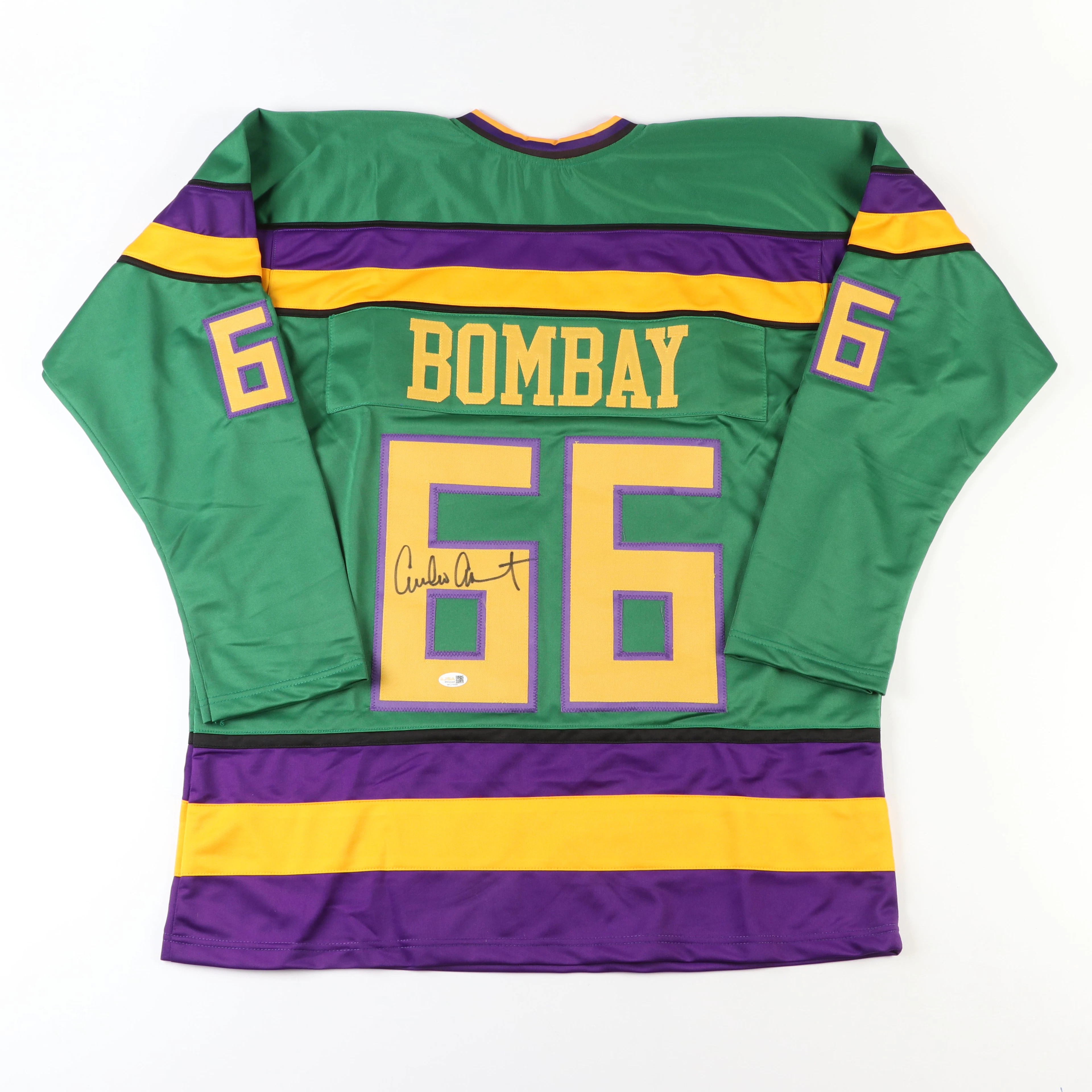 Emilio Estevez Signed “The Mighty Ducks: Bombay” Hockey Jersey, JSA