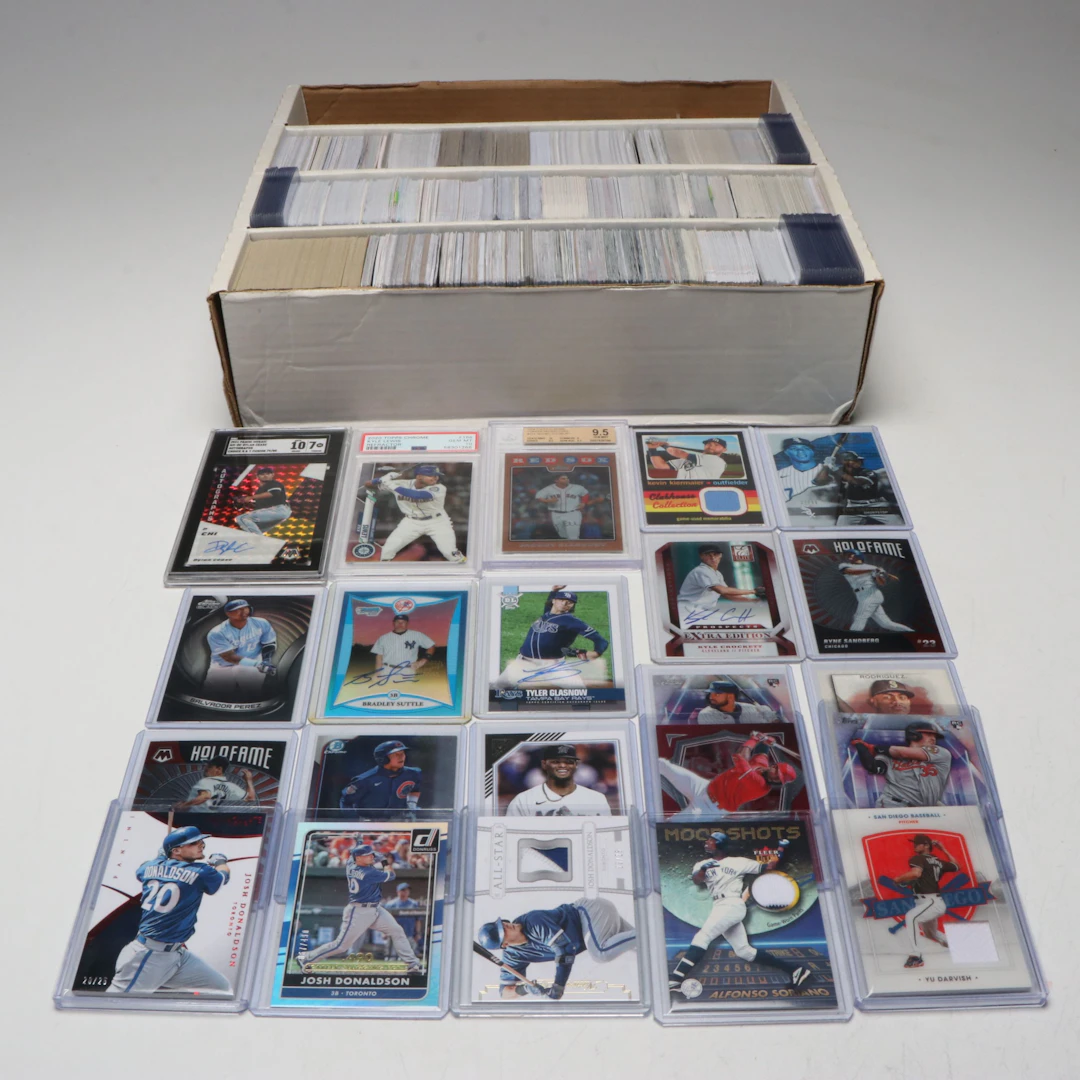 Modern Baseball Card Collection with Graded, Signed, Relics, and More