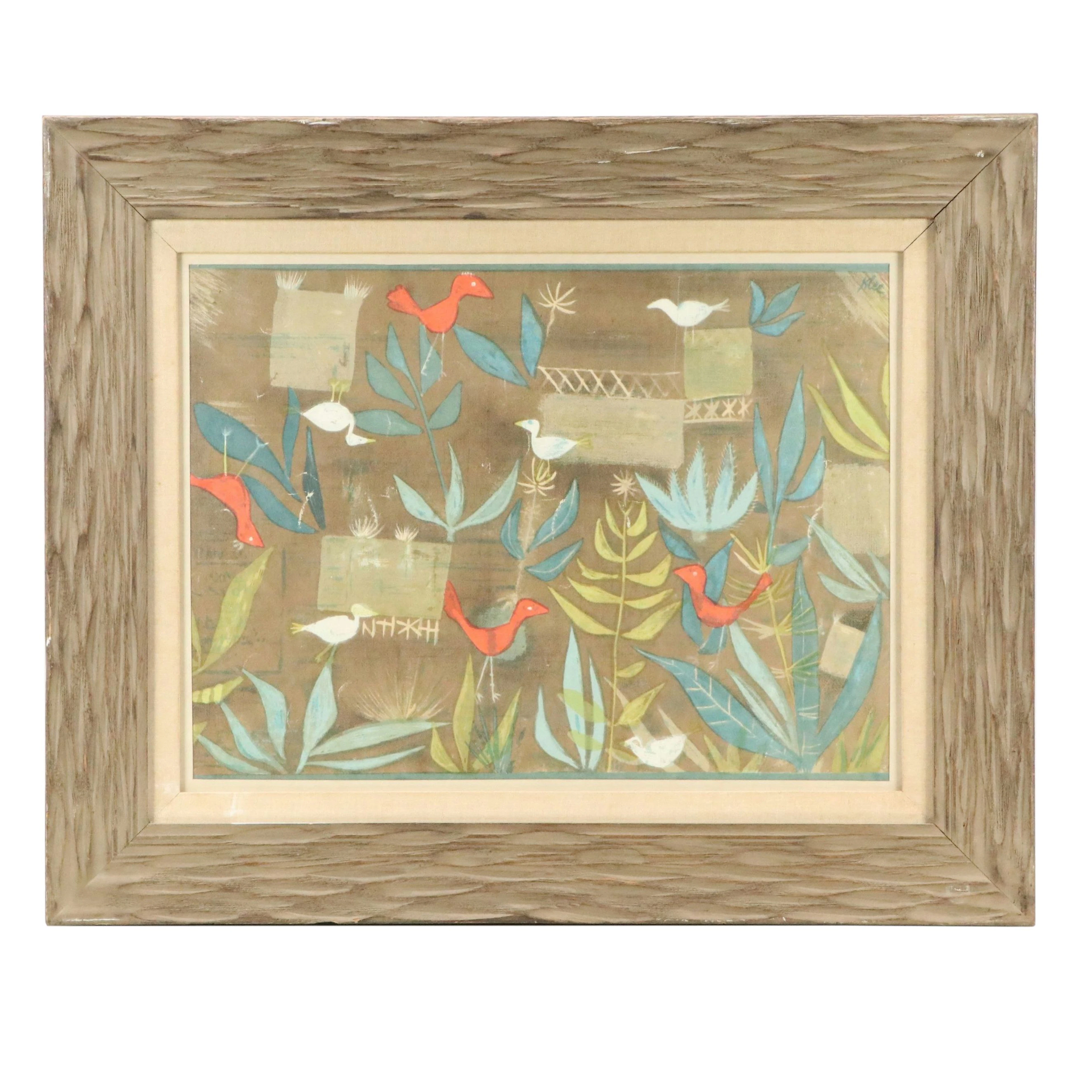 Serigraph After Paul Klee "Vogelgarten"