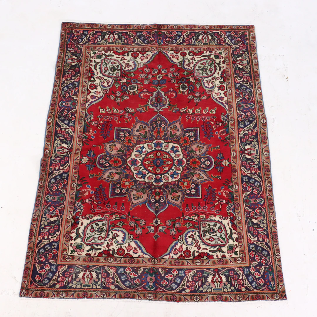 6'3 x 8'6 Hand-Knotted Persian Tabriz Area Rug