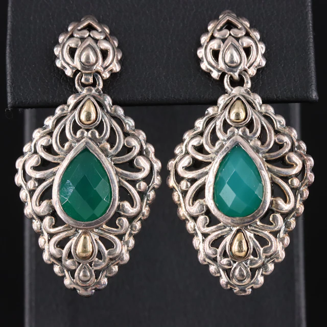 Jai by John Hardy Sterling Chalcedony Earrings with 14K Accents