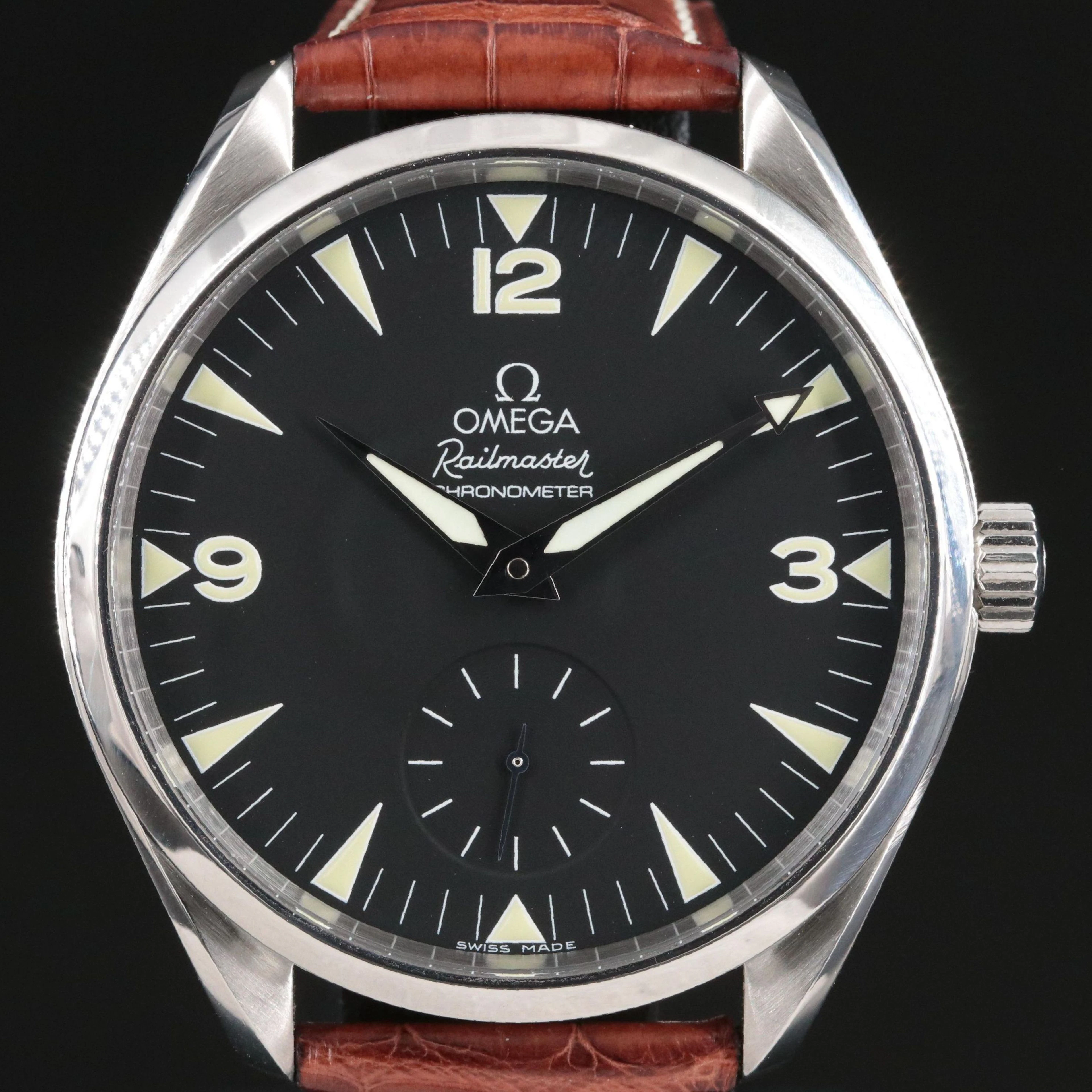 Omega Seamaster Aqua Terra Railmaster XXL Steel Manual Wind Watch