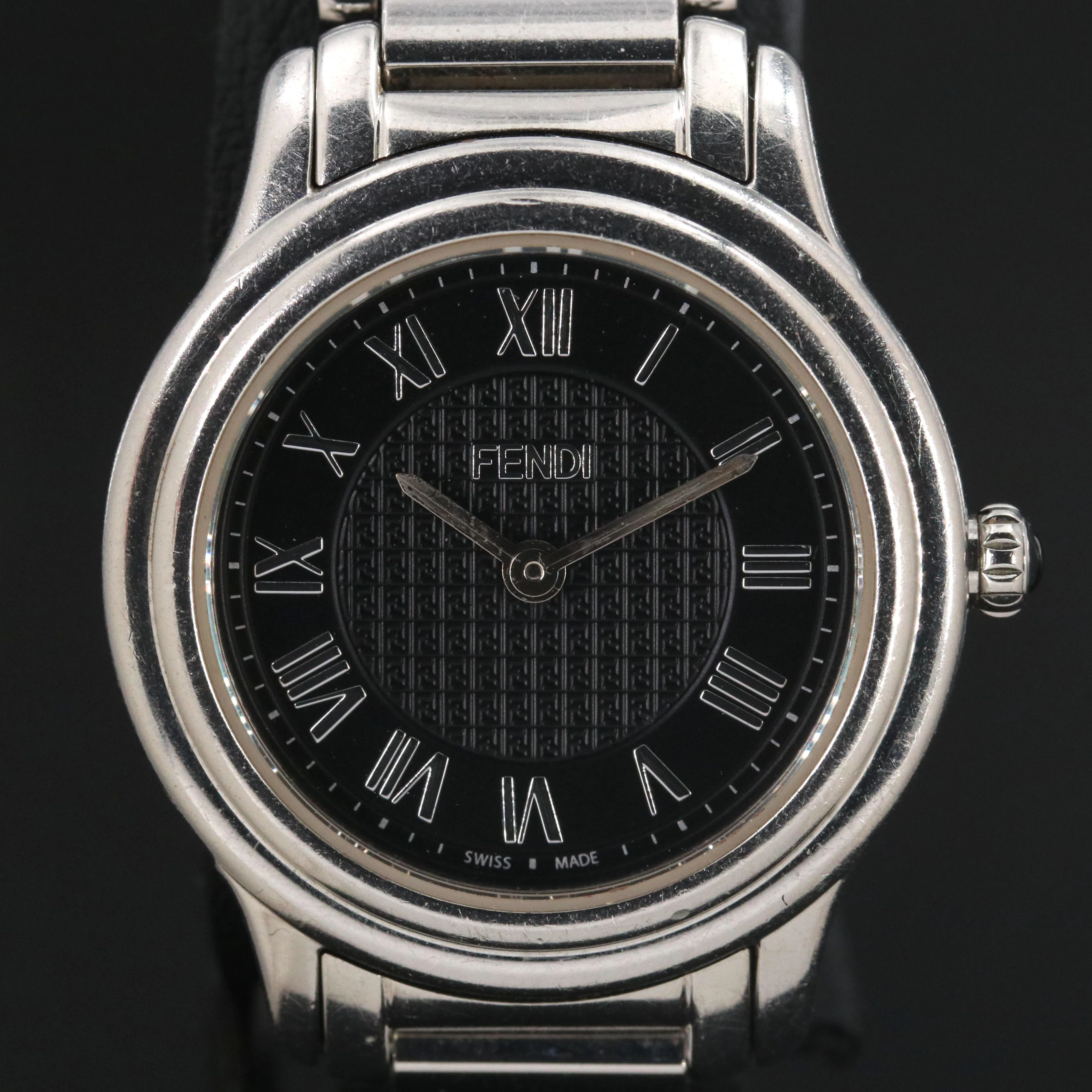 Fendi Classico 25000L Black 26mm Steel Quartz Watch