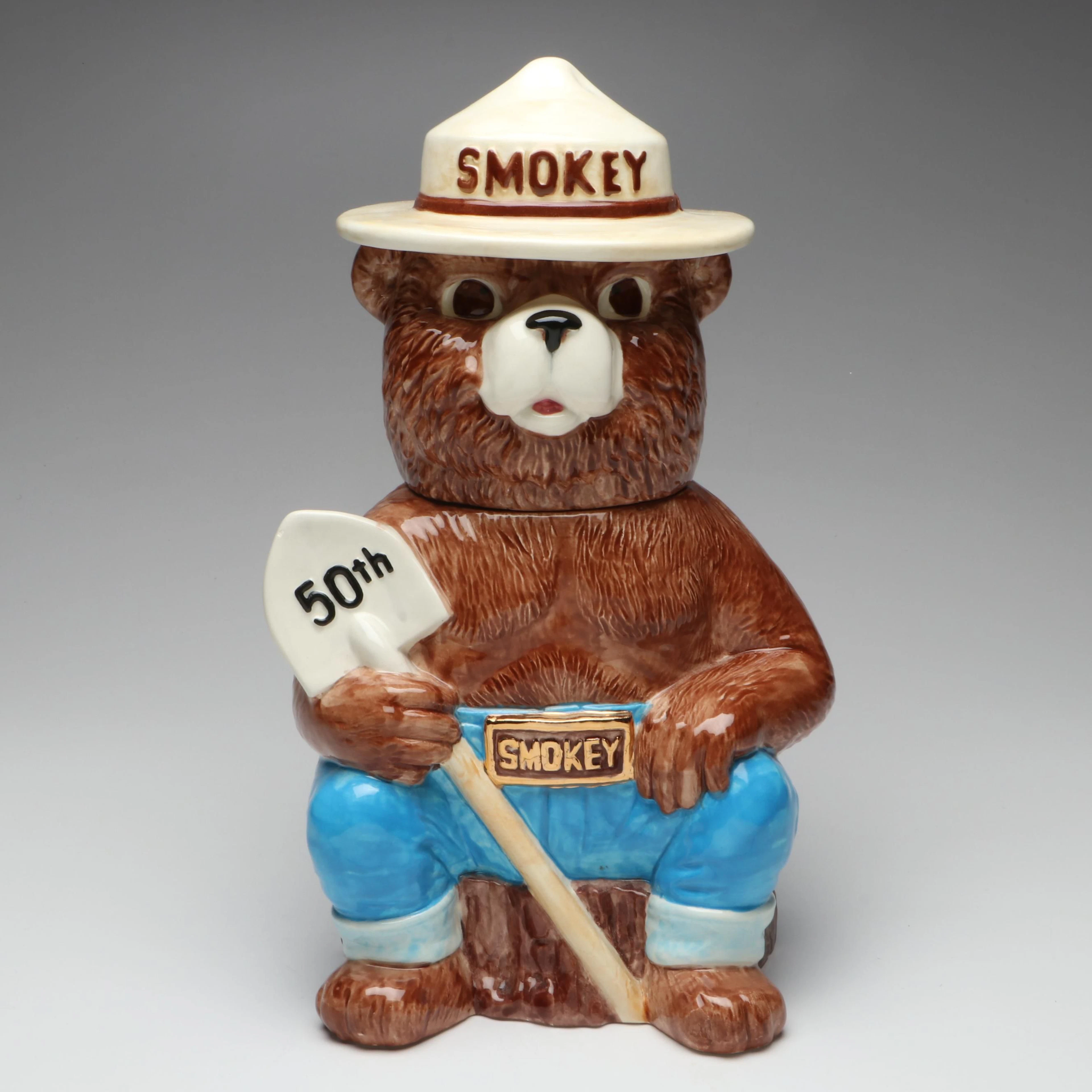 Treasure Craft Smokey's 50th Anniversary Ceramic Cookie Jar, 1994