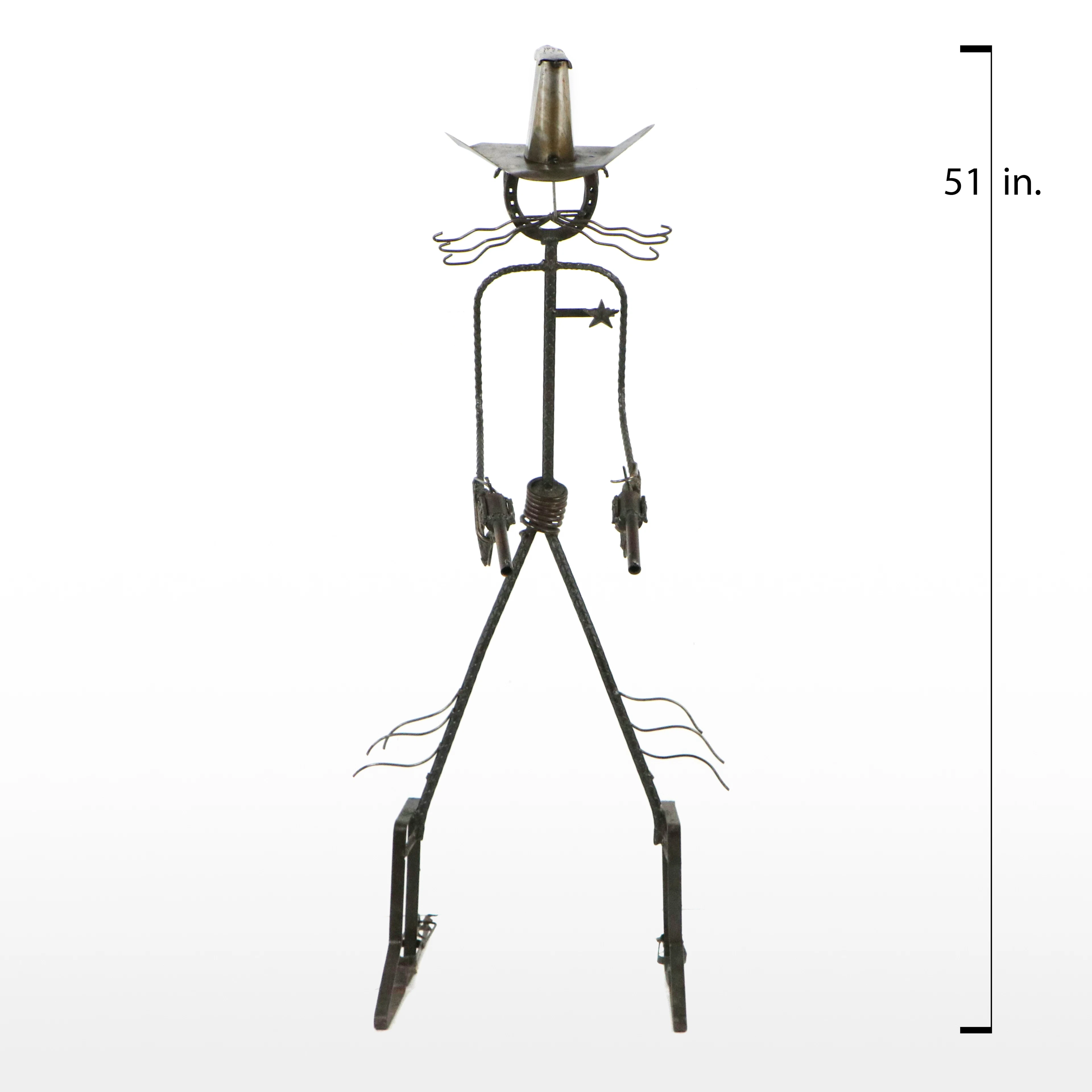 Metal Found Object Sculpture Attributed to Del Rio "Quick on the Draw"