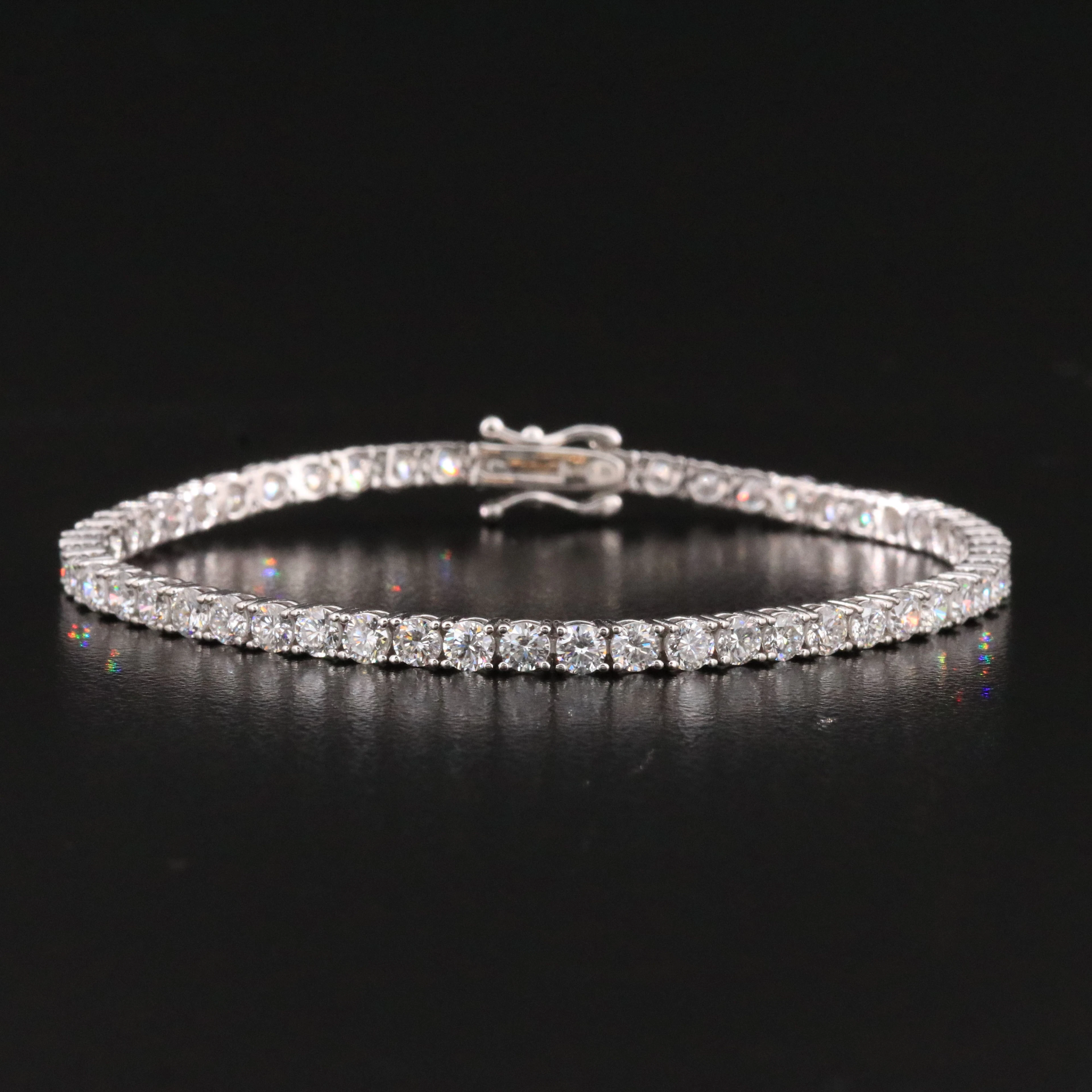 Sterling 4.68 CTW Lab Grown Diamond Line Bracelet
