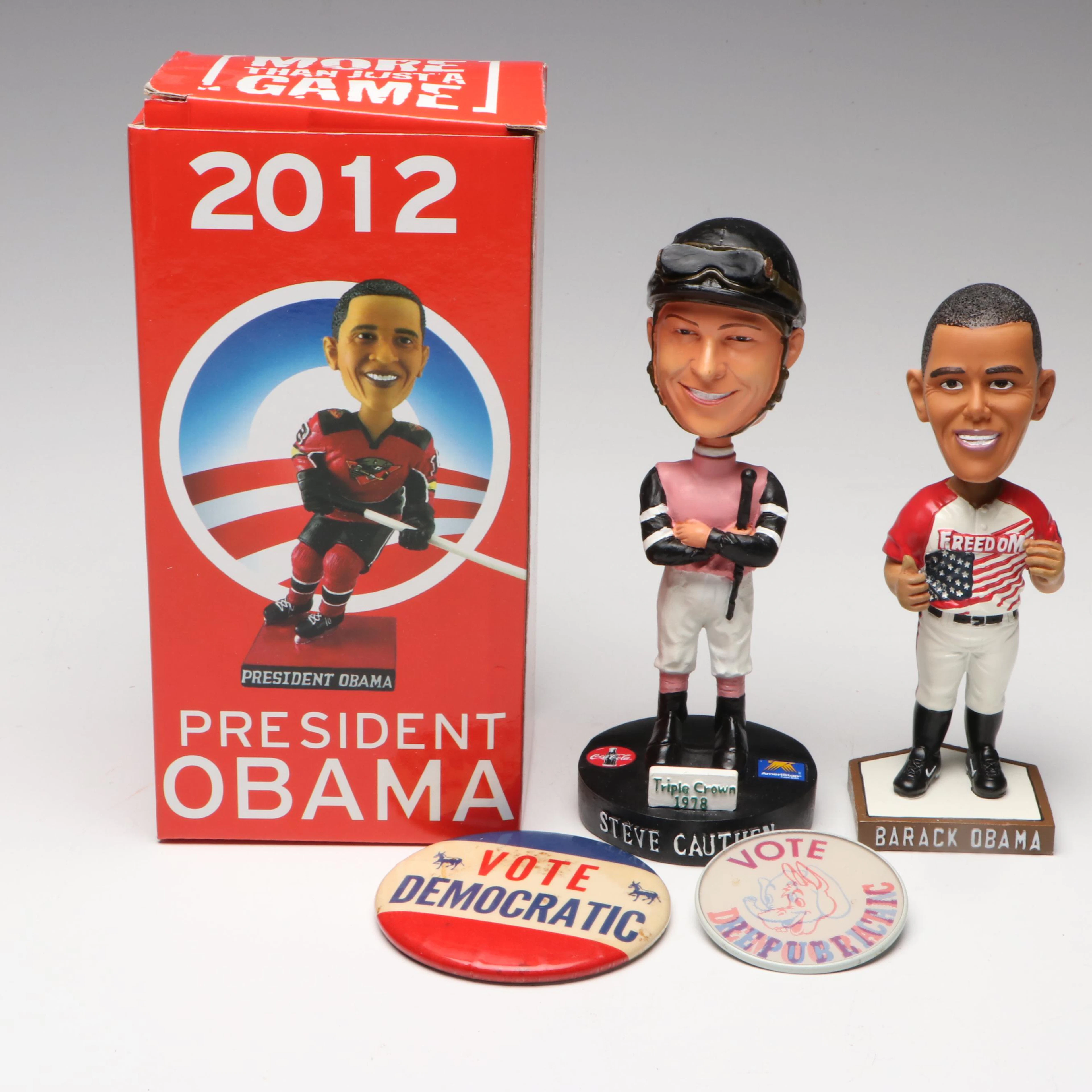 Barack Obama Cincinnati Cyclones Bobblehead with More Political Memorabilia