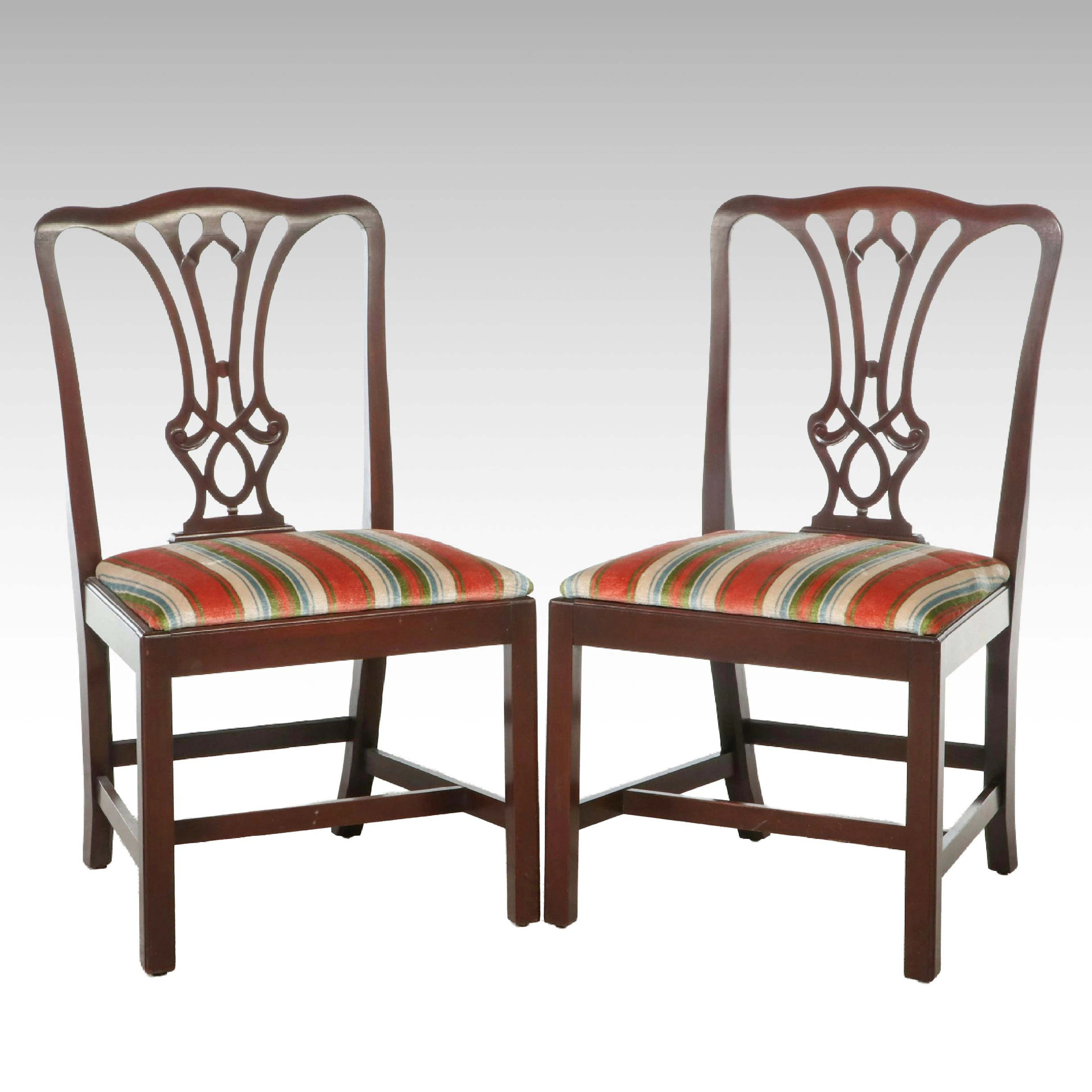 Pair of Chippendale Style Side Chairs