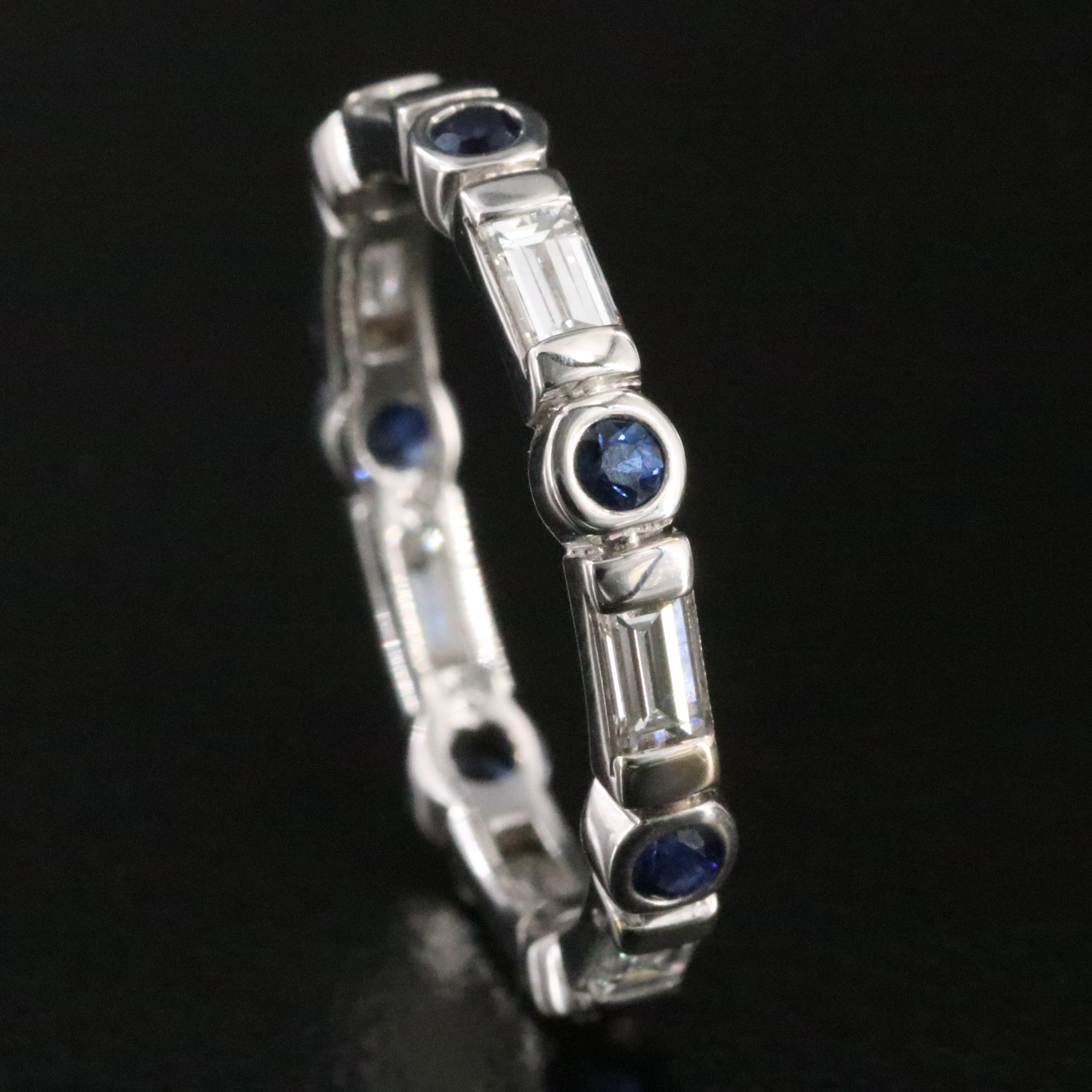 Penny Preville 18K 0.63 CTW Diamond and Sapphire Eternity Band