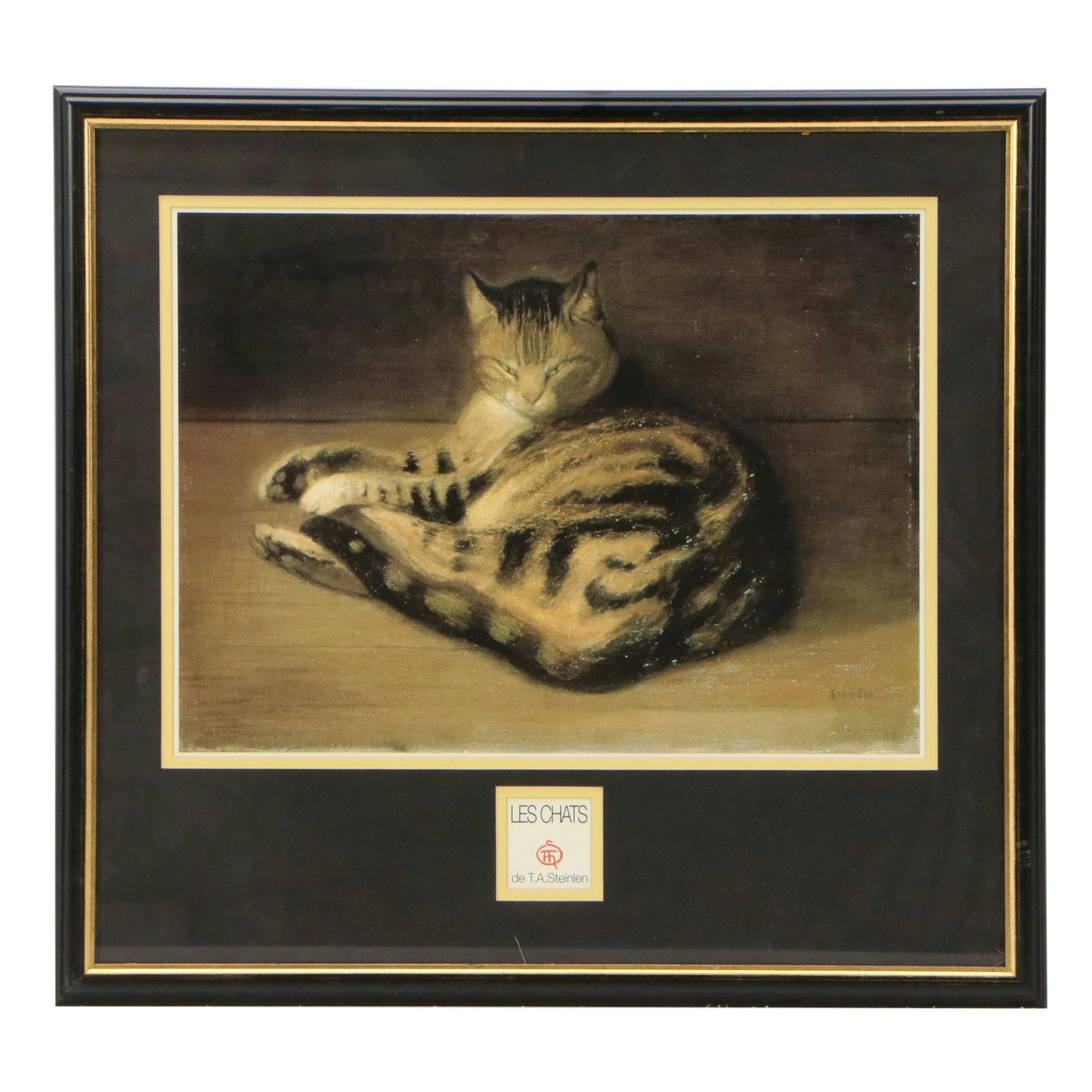 TH Offset Lithograph "Les Chats"