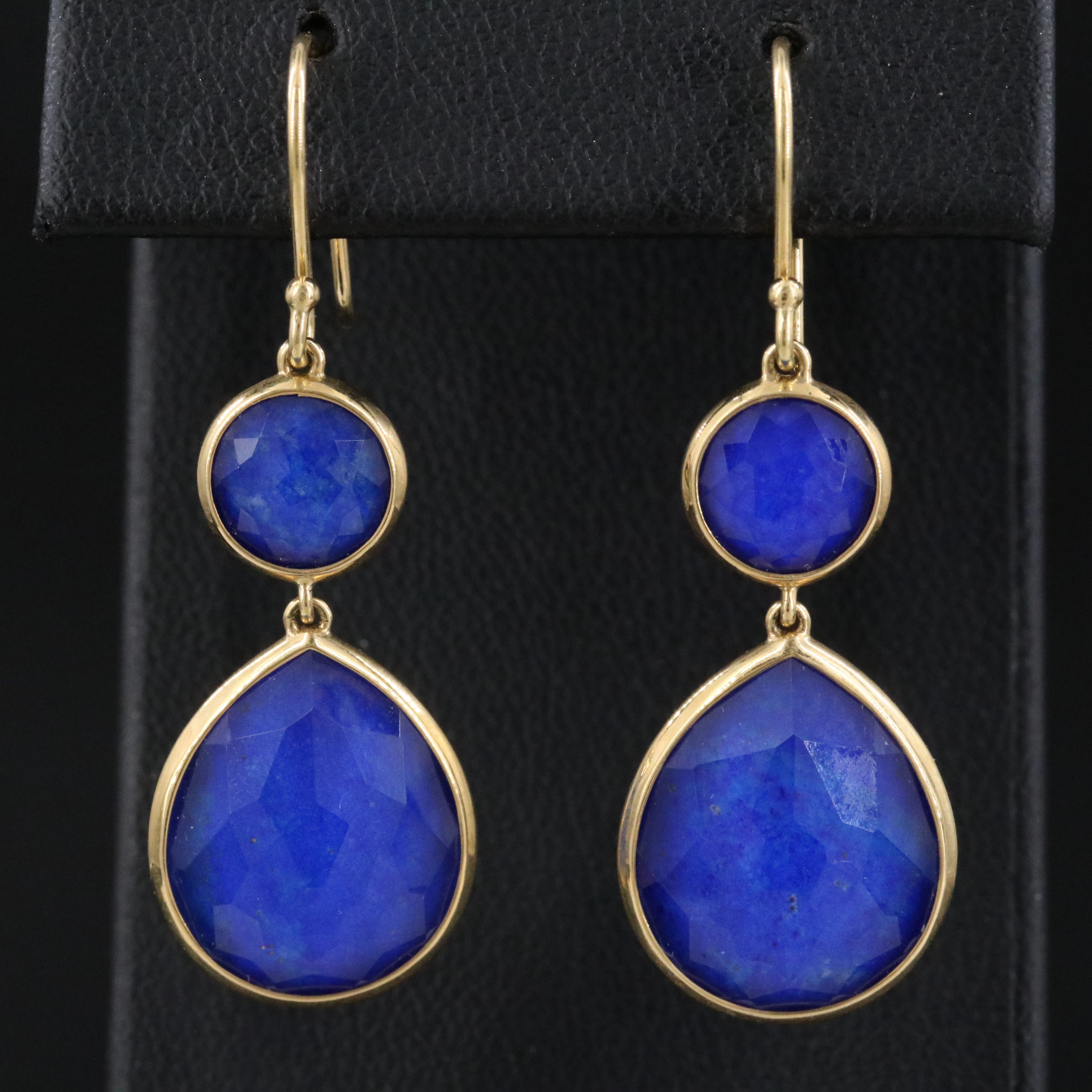 Ippolita Rock Candy Snowman 18K Lapis and Quartz Earrings