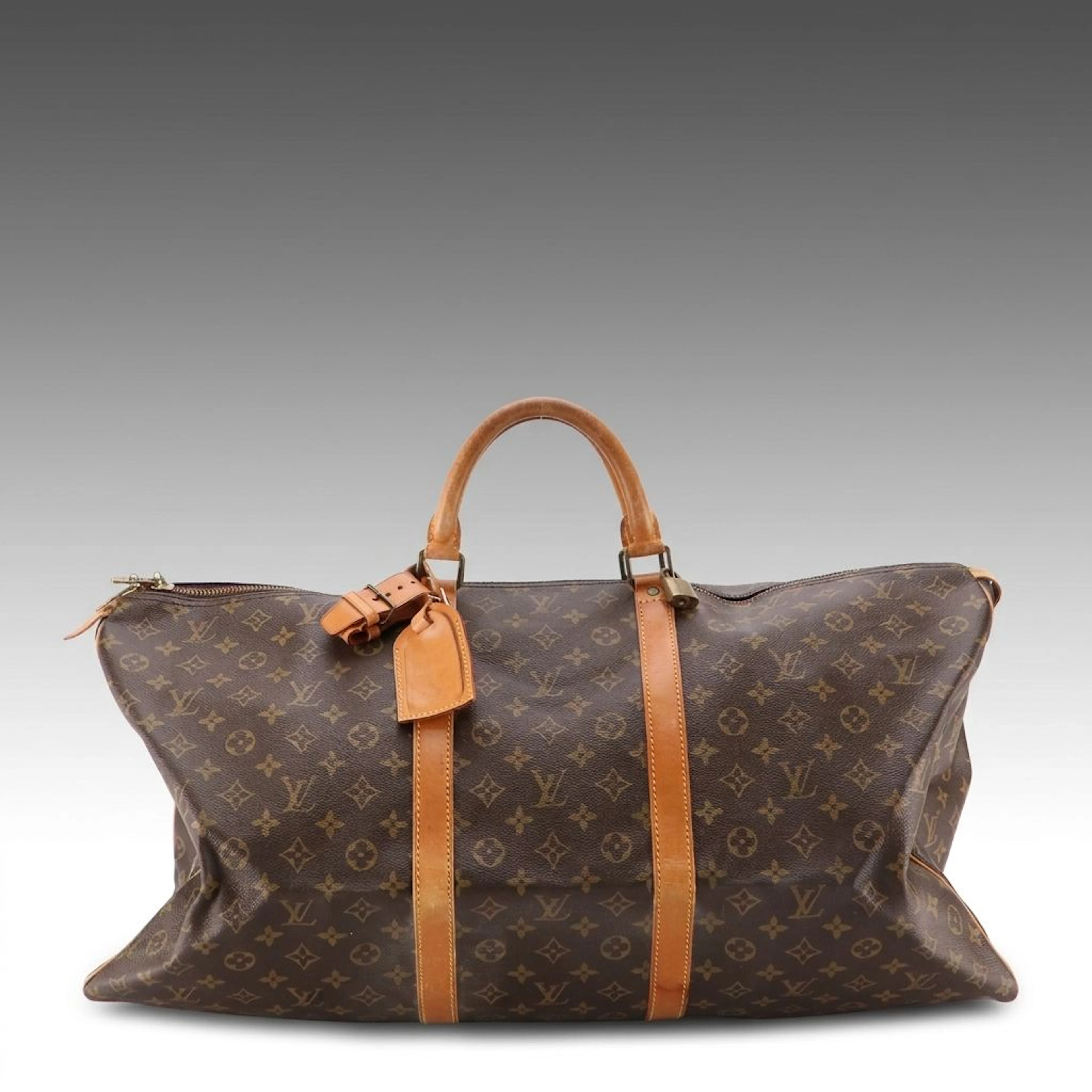 Louis Vuitton Keepall 60 Duffel Bag in Monogram Canvas and Vachetta Leather