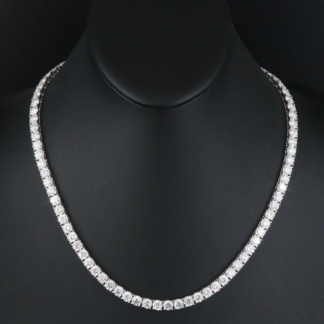 Sterling Moissanite Line Necklace
