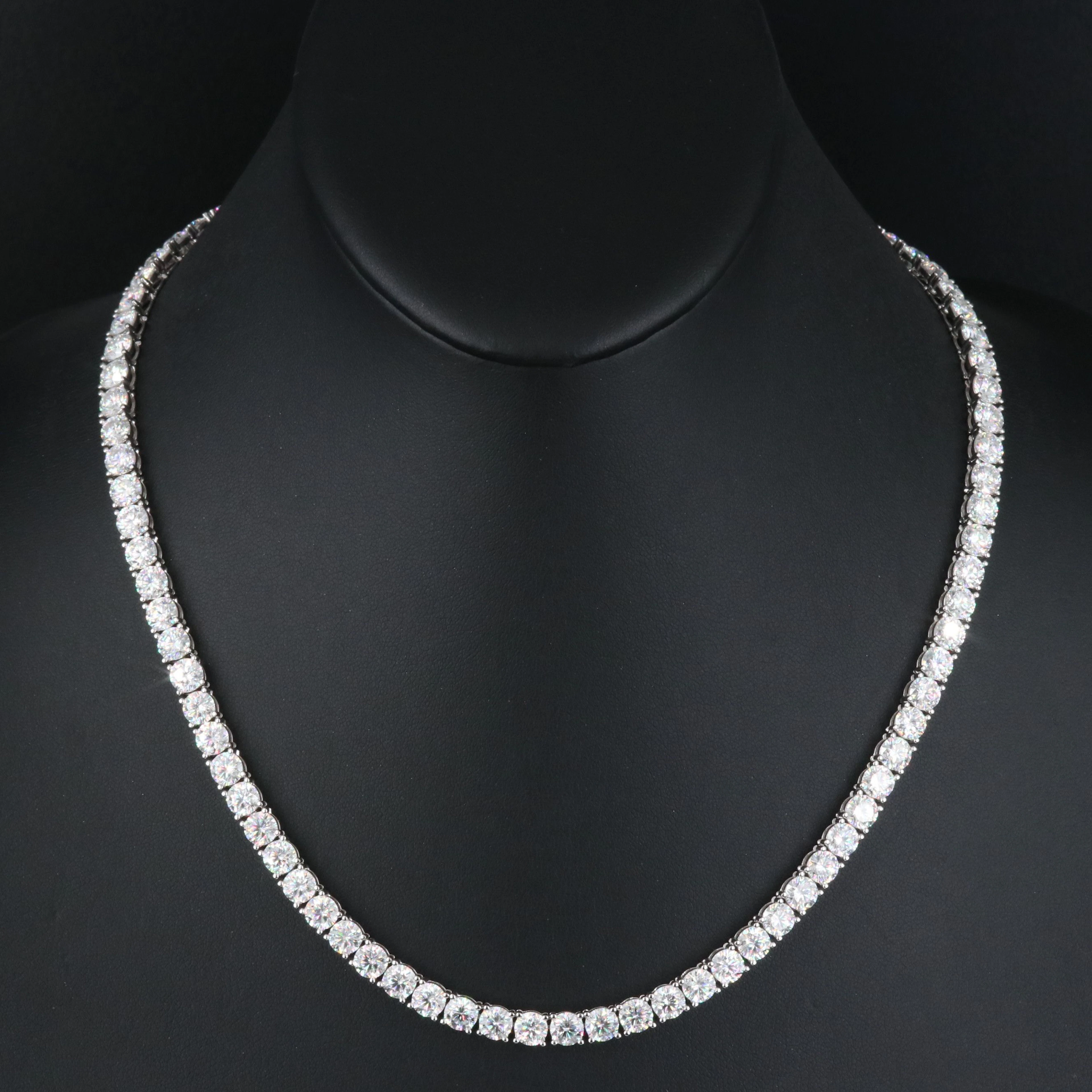 Sterling Moissanite Line Necklace
