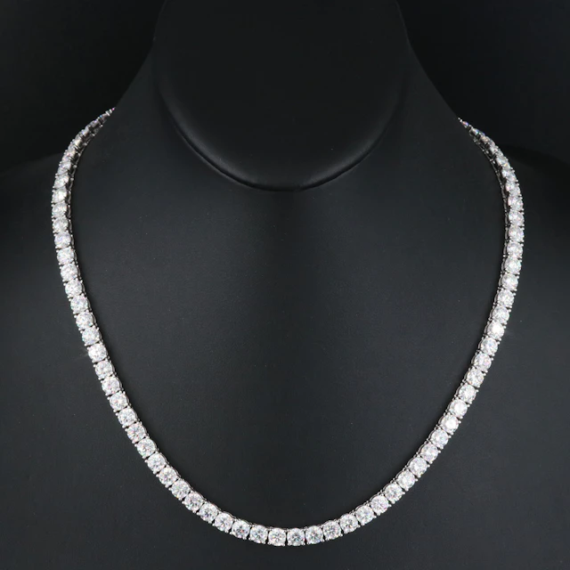 Sterling Moissanite Line Necklace