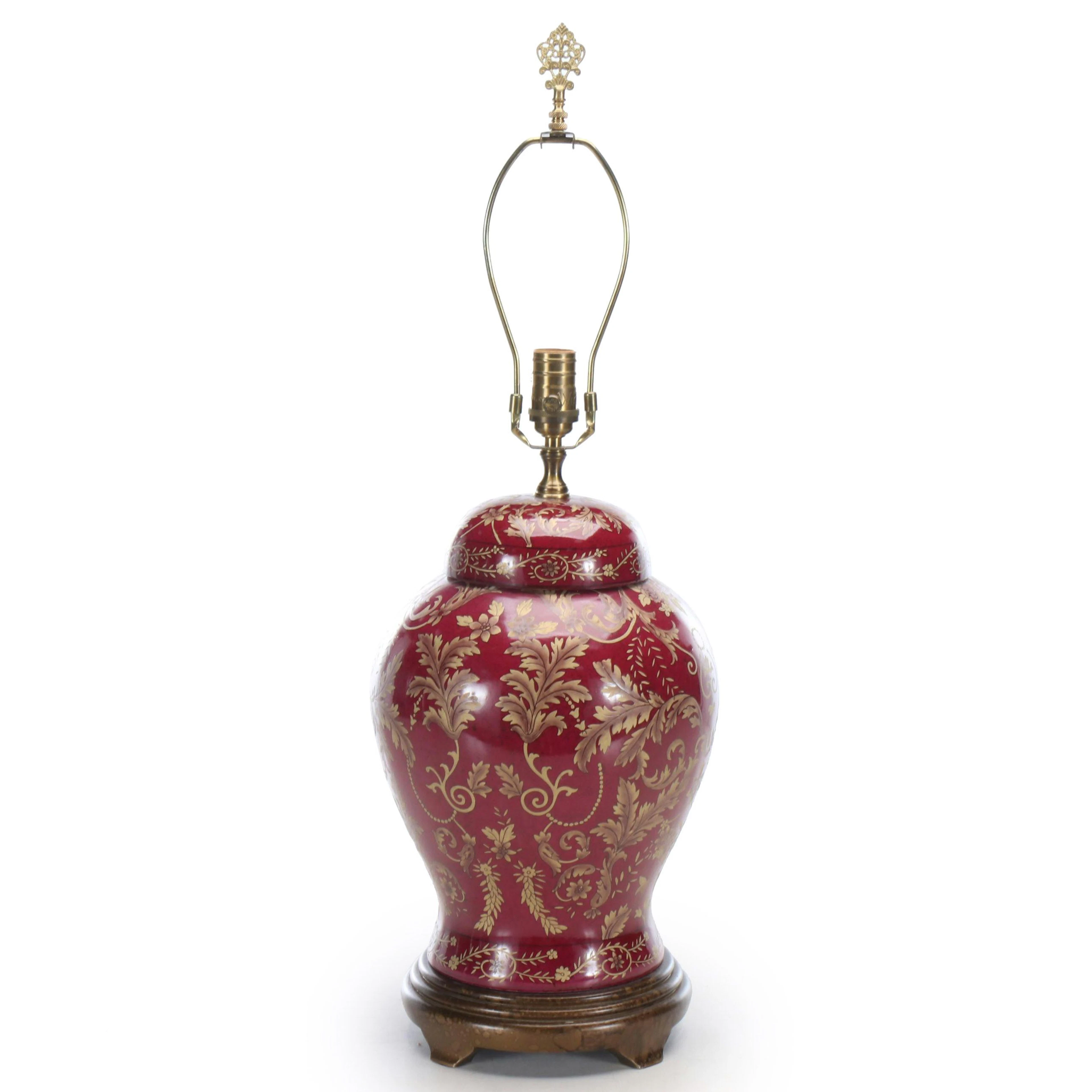 Wildwood Chinese Style Ceramic Temple Jar Table Lamp