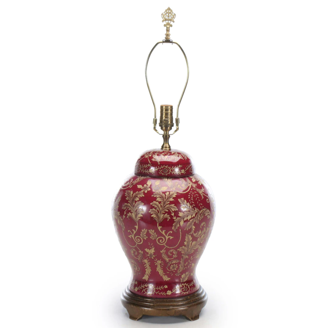 Wildwood Chinese Style Ceramic Temple Jar Table Lamp