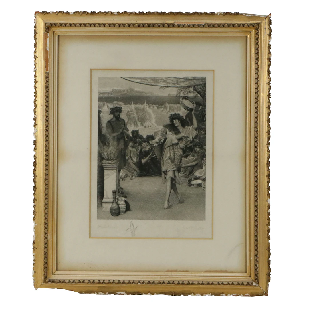Engraving After Lawrence Alma-Tadema "Harvest Festival," 1892