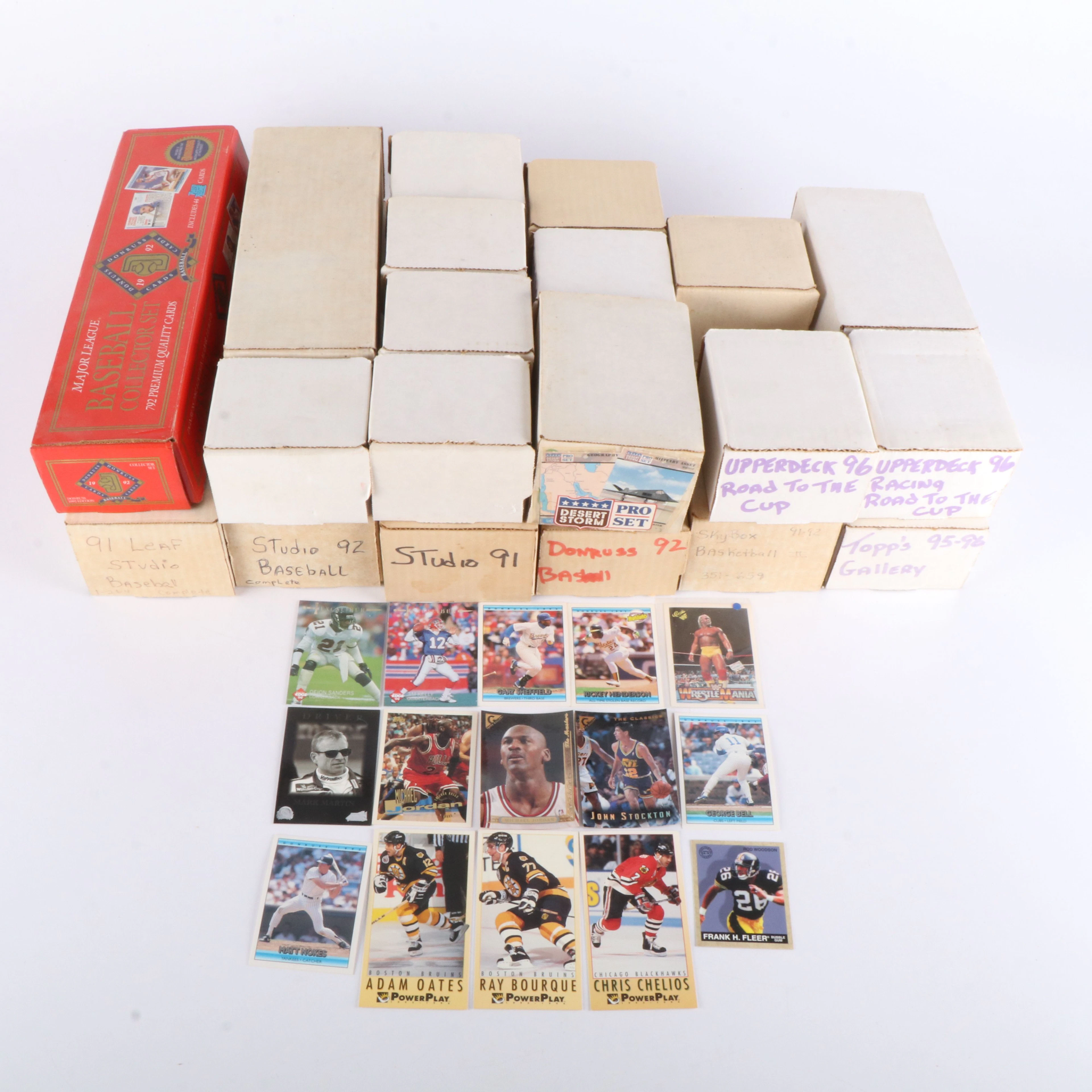 Topps with Other Sports Cards Featuring Michael Jordan, Deion Sanders, and More