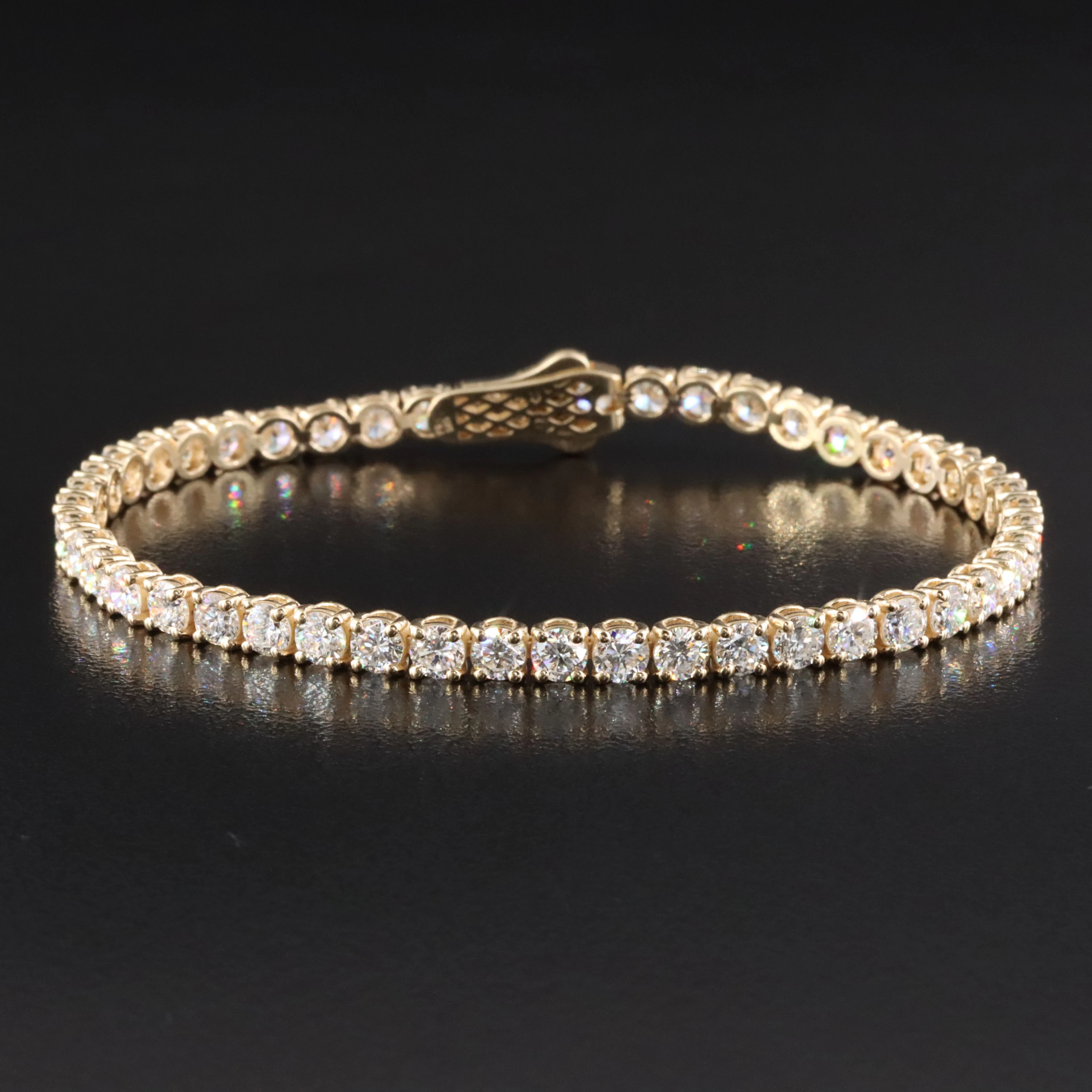 14K 7.79 CTW Lab Grown Diamond Line Bracelet with IGI Report