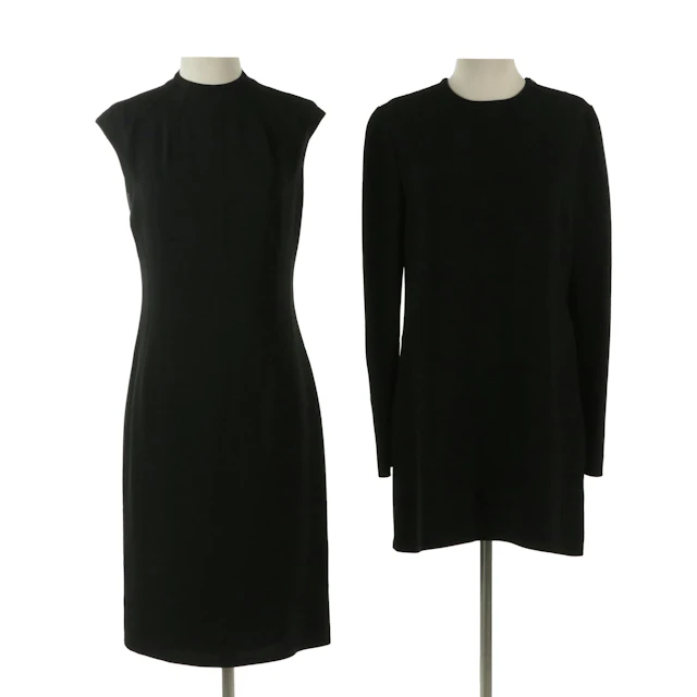 Ralph Lauren Silk Lined Midi Dress and Victoria Beckham Long Sleeve Shift Dress