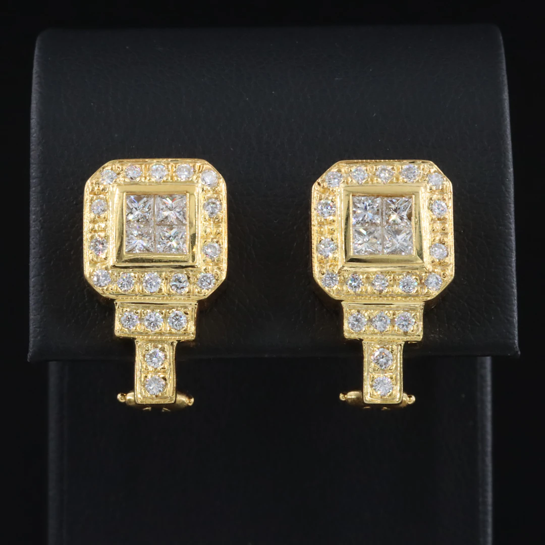 14K 1.56 CTW Diamond Earrings