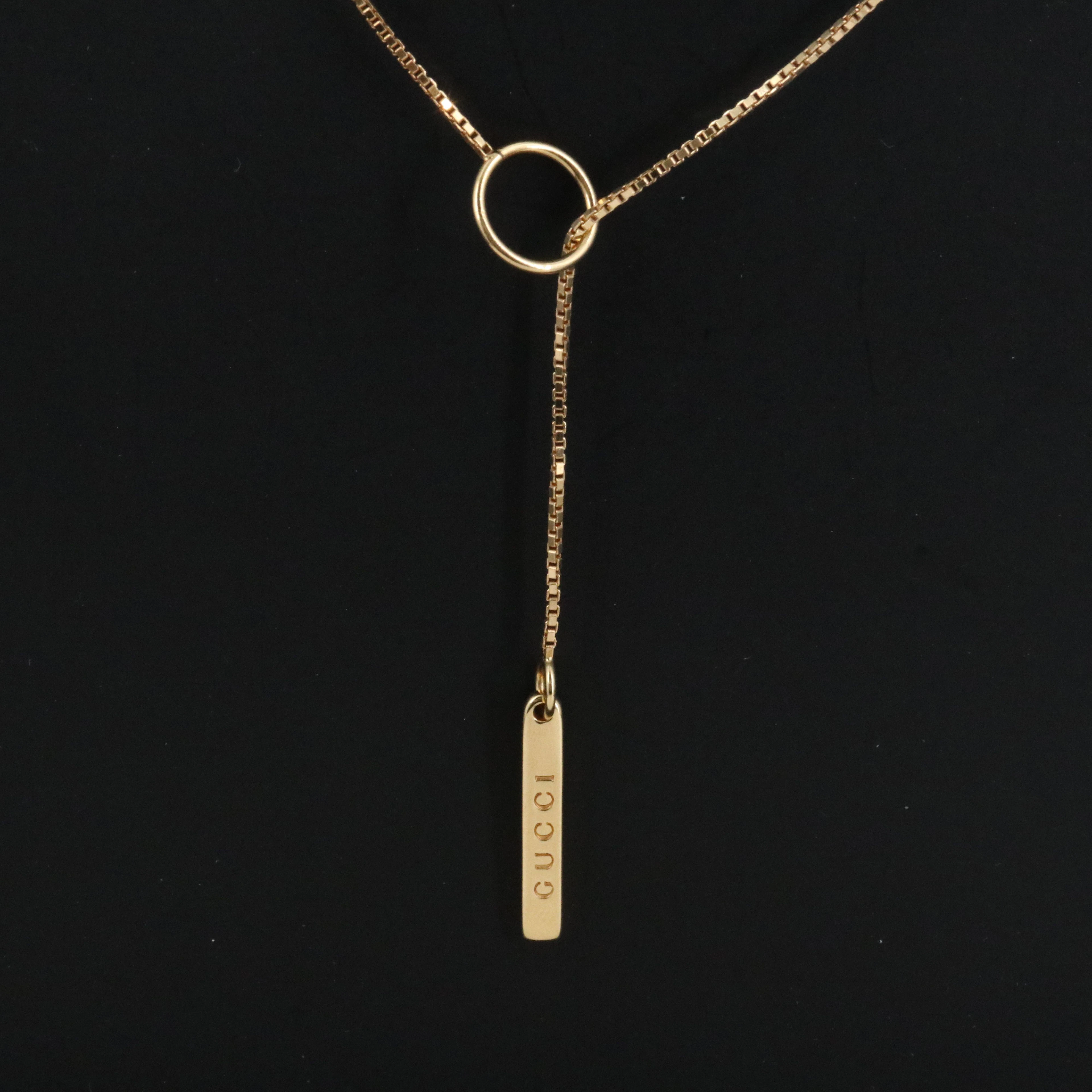 Gucci Link to Love 18K Lariat Necklace
